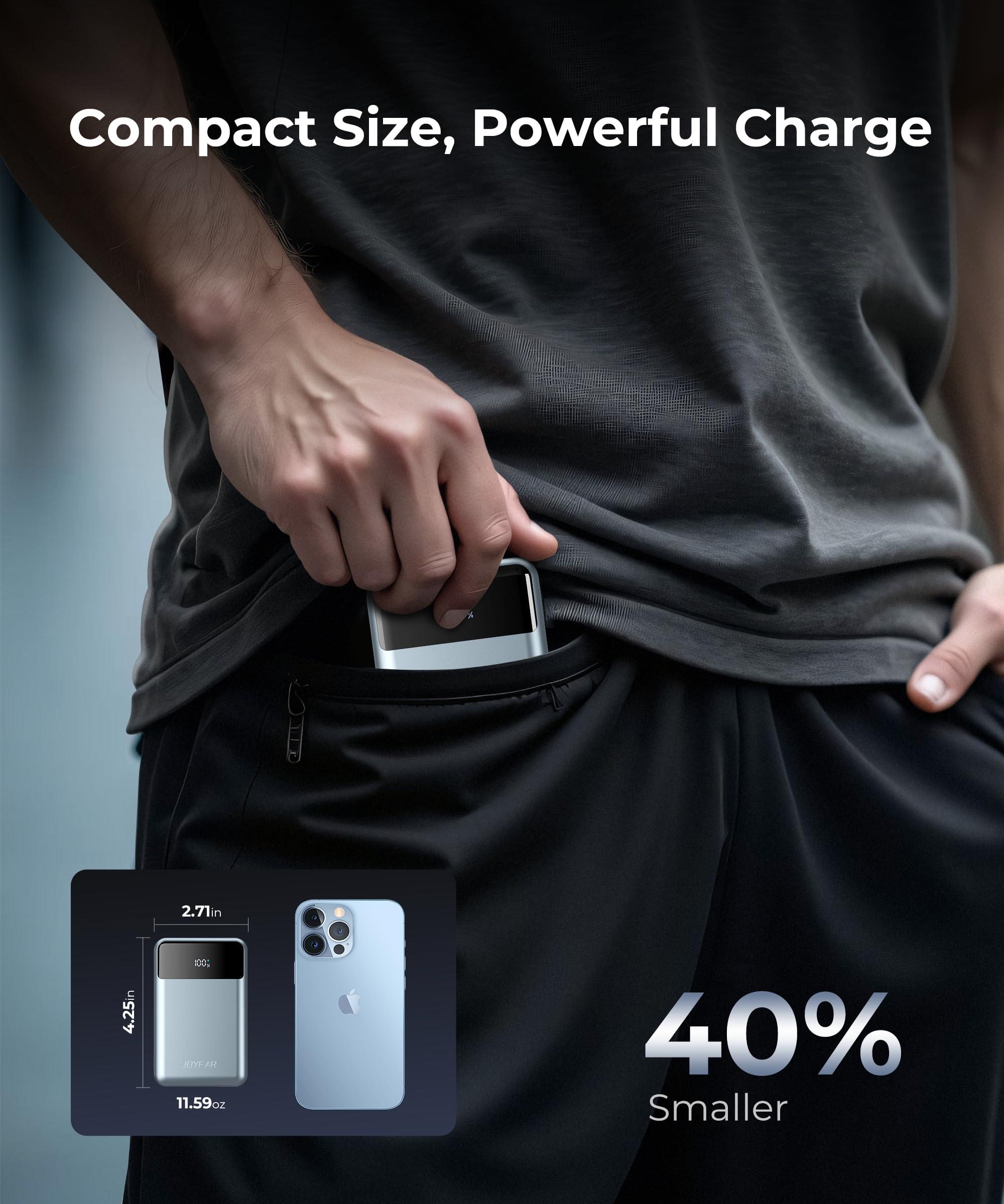 JOYFAR Portable-Charger-Power-Bank Travel Essentials Battery Pack USB C 30000mAh Built in Cable 22.5W Phone Fast Charging Powerbank Compatible with iPhone 16 15 14 13 12 11 iPad Samsung Google Xiaomi - Image 4
