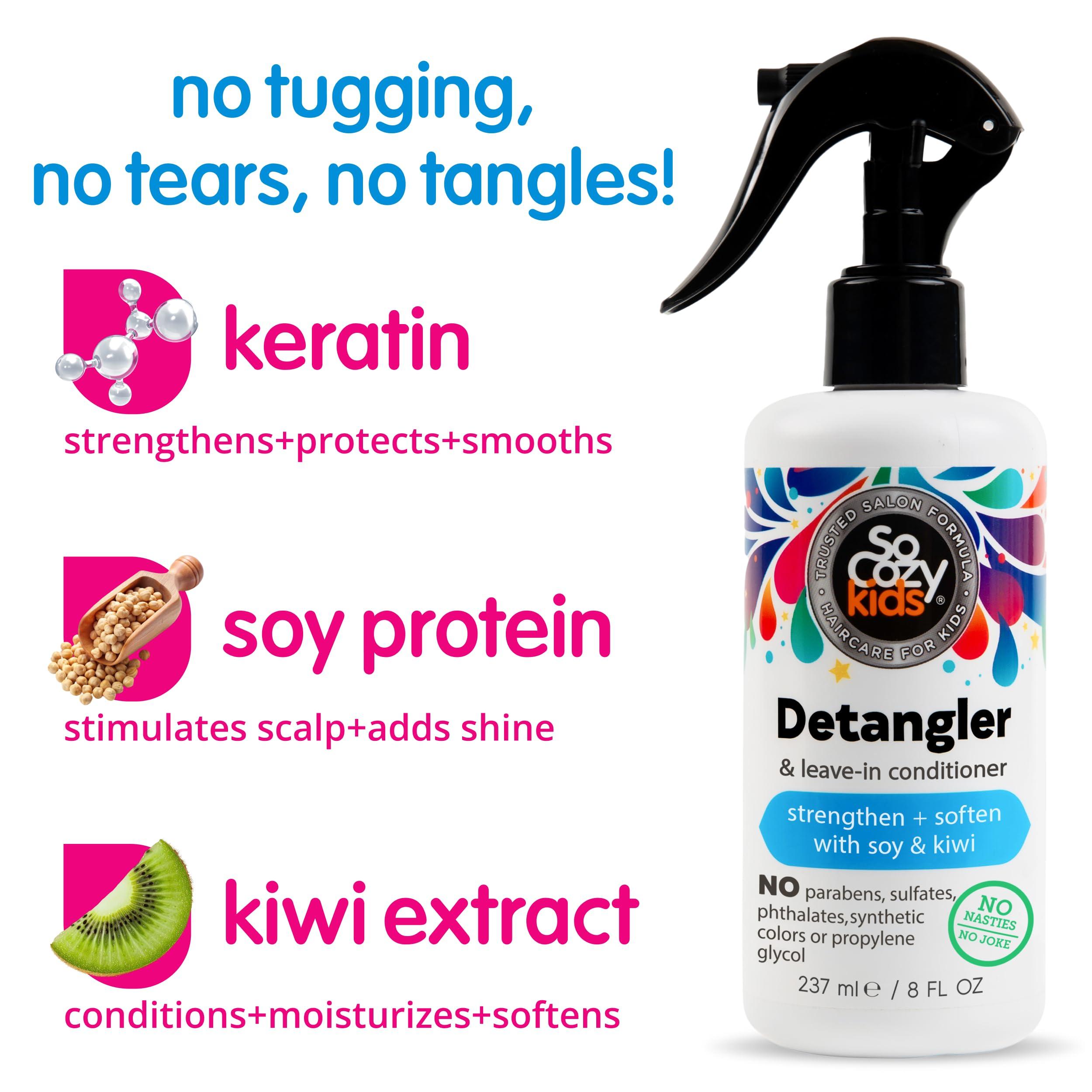 So Cozy Detangler & Leave In Conditioner Spray - Hair Detangler Spray for Kids - Paraben-Free Leave In Hair Conditioner & Detangling Spray for Frizzy Hair (8 fl oz) - Image 3