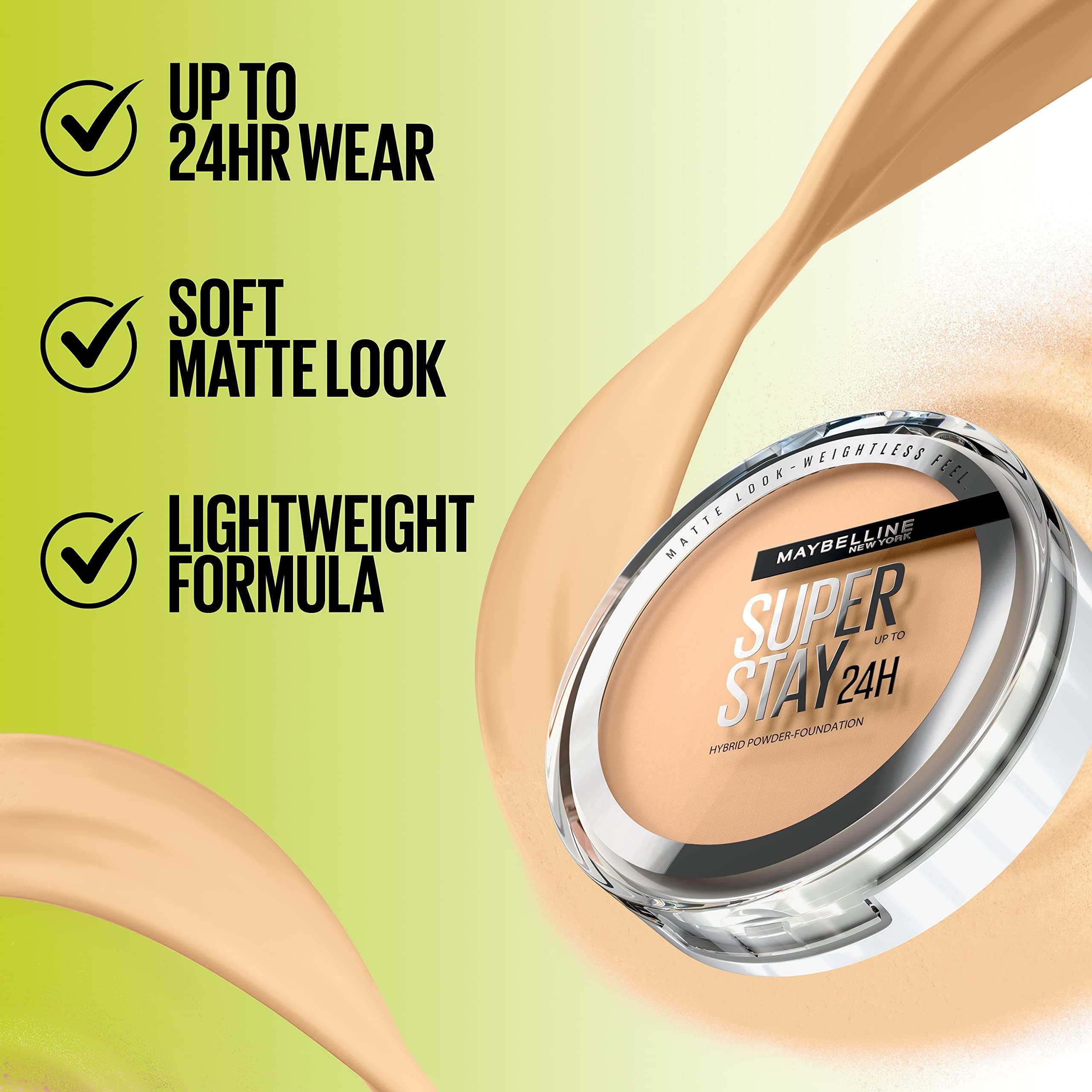 Maybelline Super Stay Up to 24HR Hybrid Powder-Foundation, Medium-to-Full Coverage Makeup, Matte Finish, 312, 1 Count - Image 6