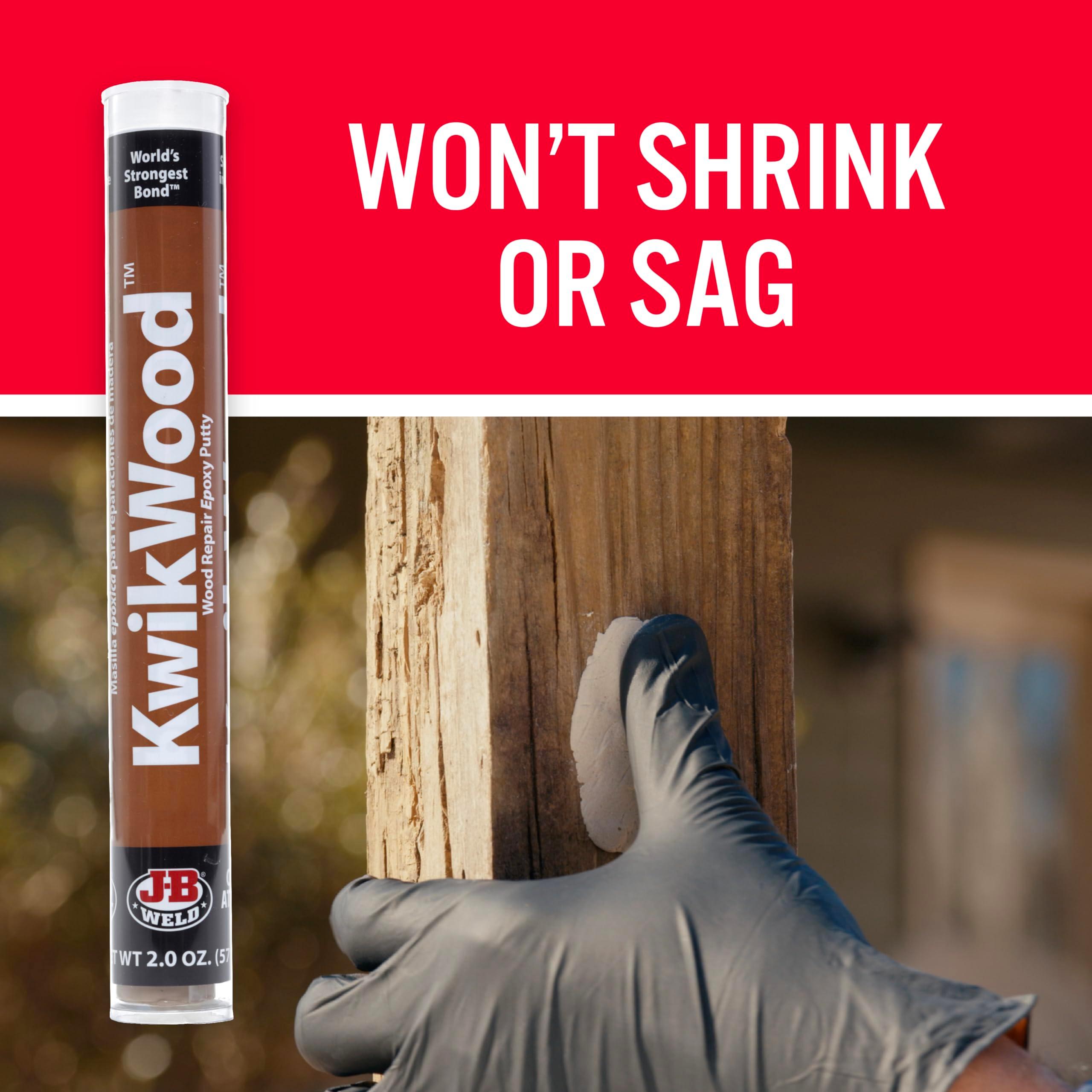 J-B Weld 8258 KwikWood Wood Repair Epoxy Putty Stick-7 inch, Beige - Image 4