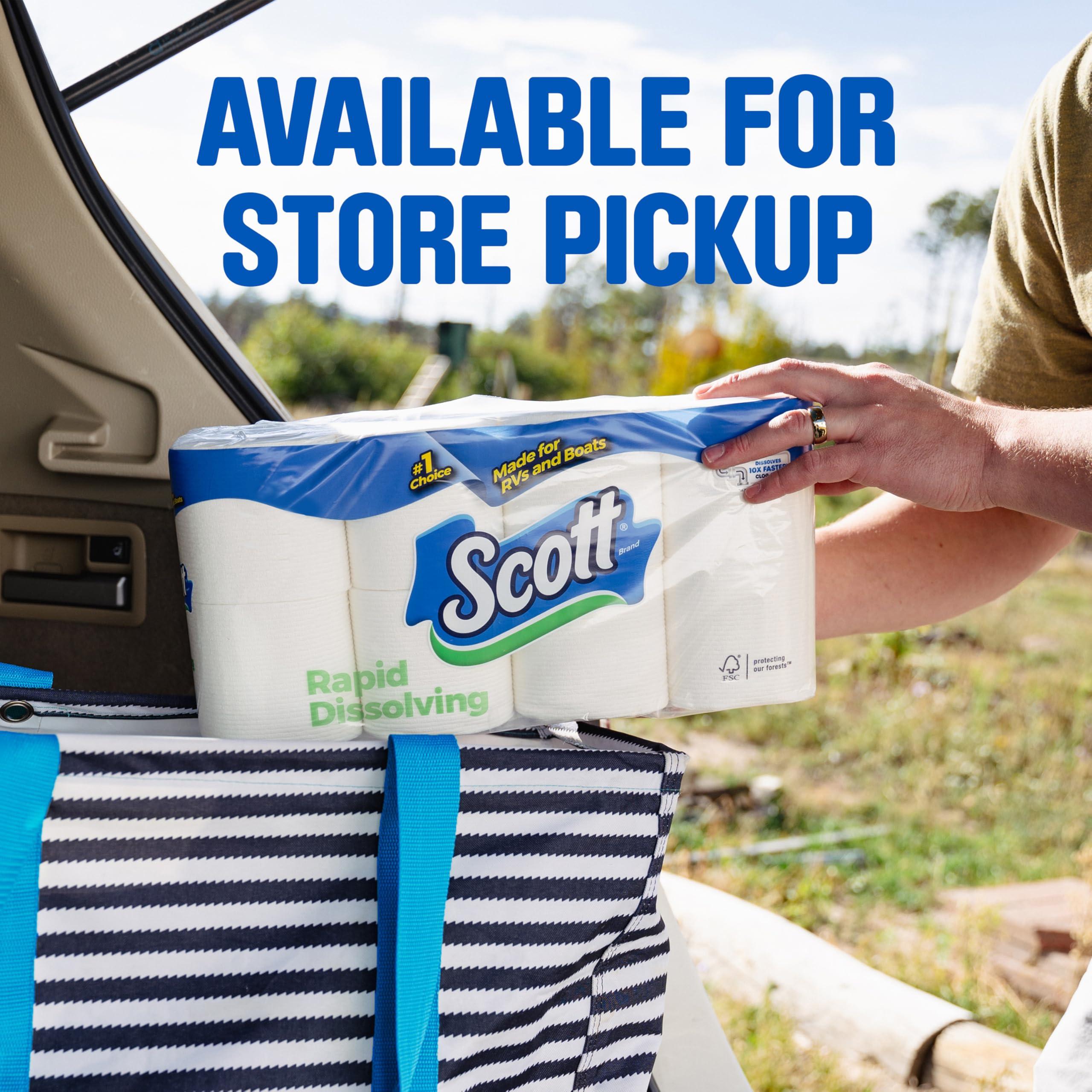 Scott Rapid-Dissolving Toilet Paper, 12 Double Rolls, Sustainable, Septic-Safe, Toilet Paper - Image 6