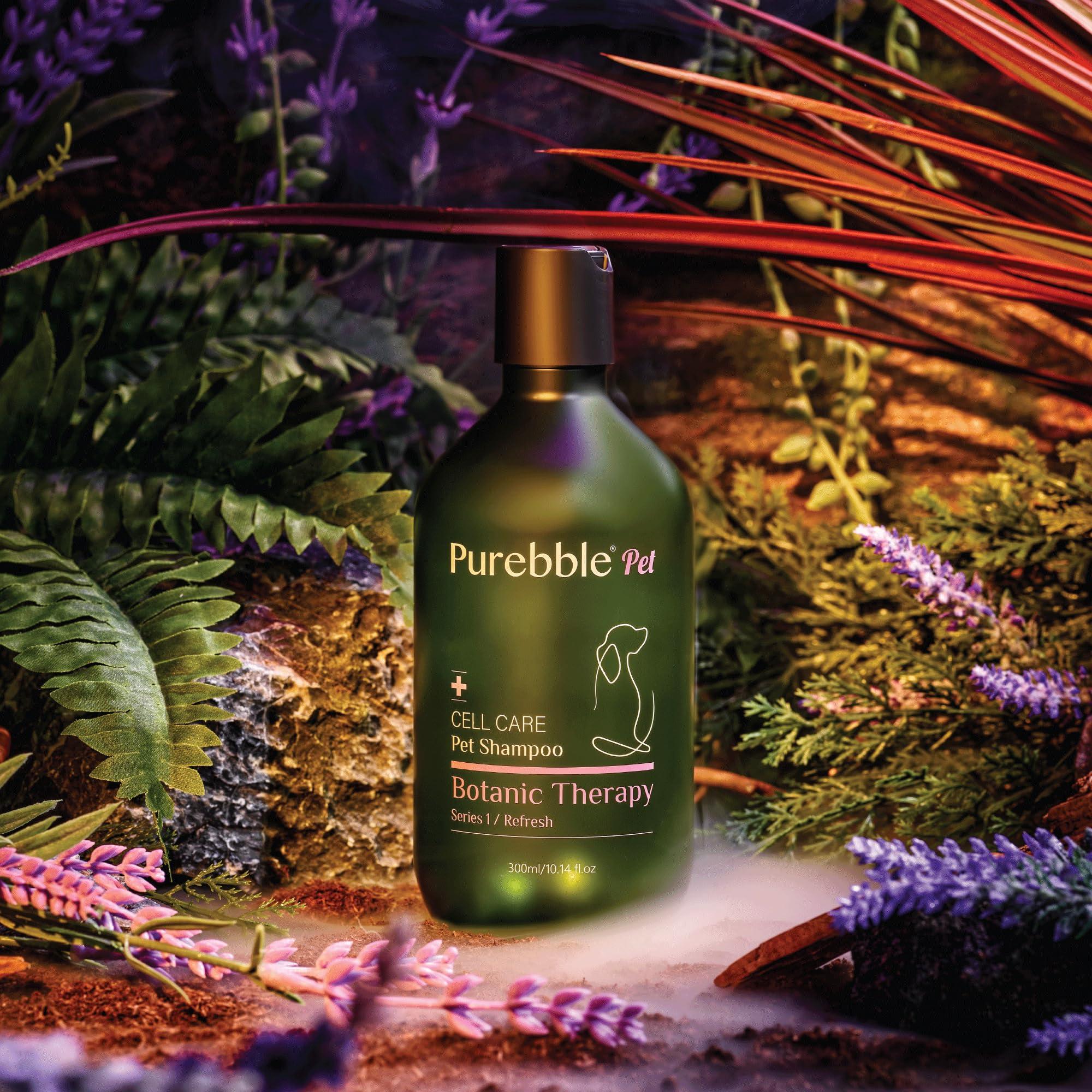 Purebble Pet Shampoo Refresh Purple Botanical Line- for Soft and Shiny Coat and Fur- Cleanses, Conditions, and Detangles, pH- Balancing Formula for Pets, No Artificial Fragrance, 300ml / 10.14 fl oz - Image 7