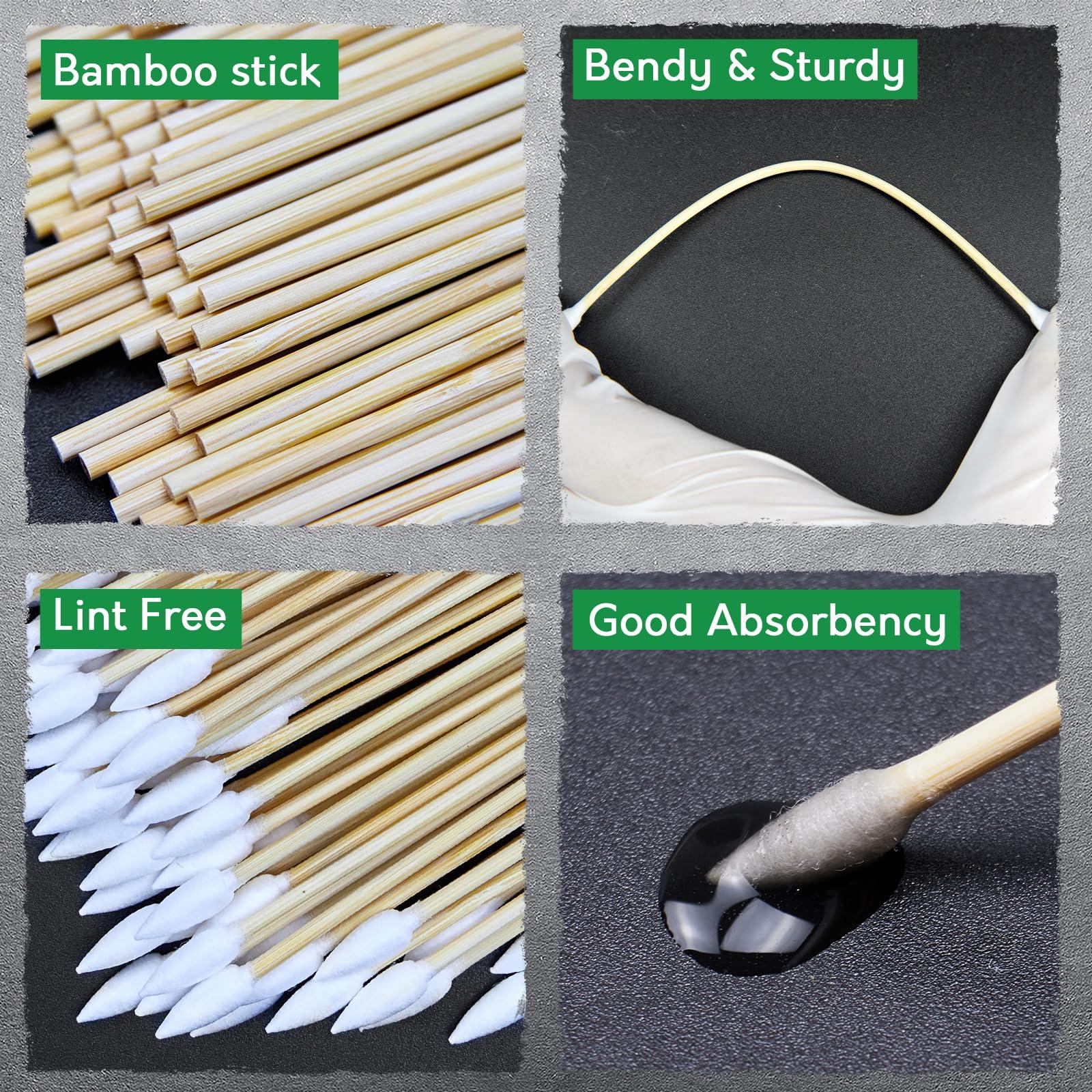 Gun Cleaning Supplies - Cleaning Patches and Cotton Swabs, 6" Long Cotton Swab & 2" Lint Free Pad - Highly Absorbent, Essential Supplies for Barrel and Bore Care - Image 4