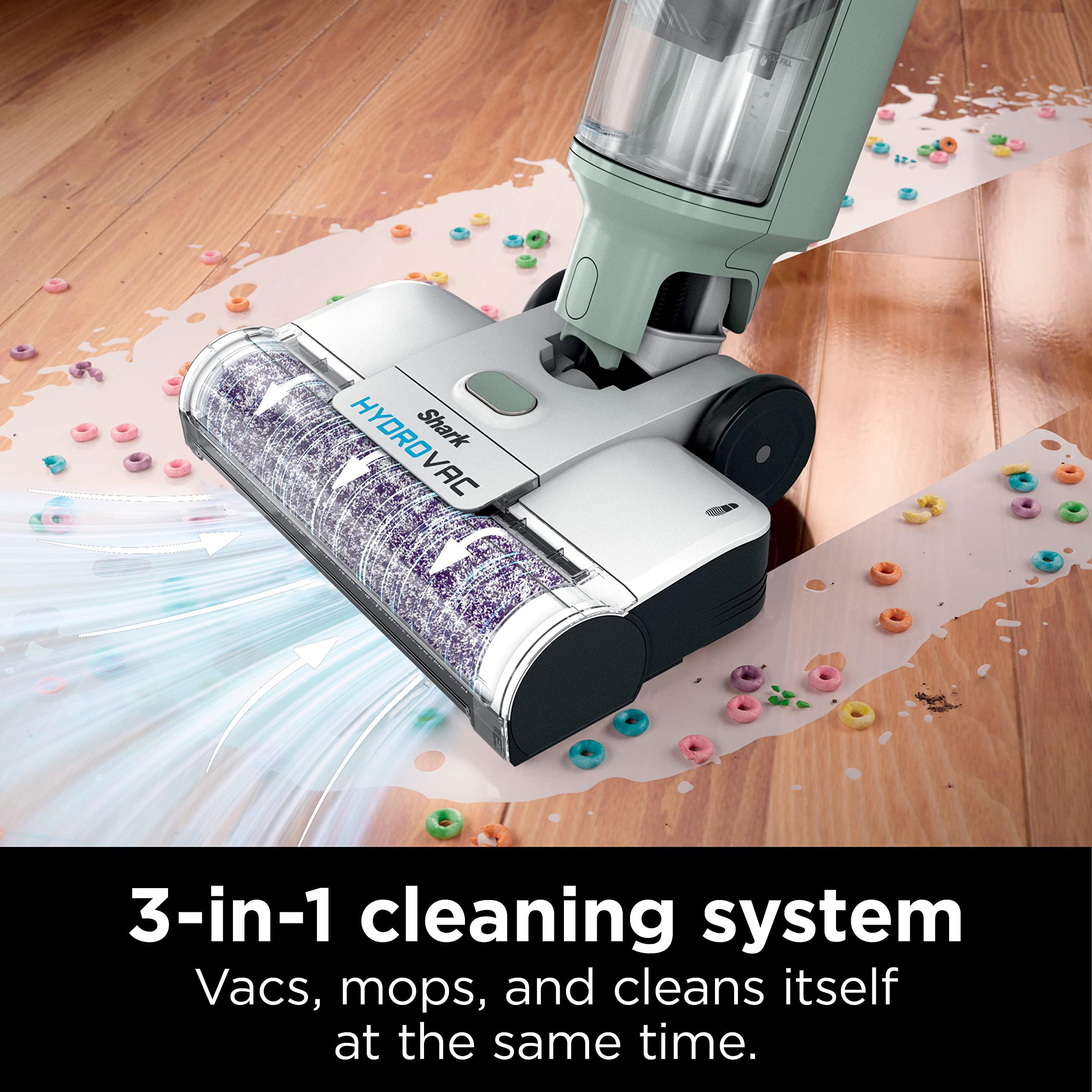 Shark AW302 HydroVac Cordless Pro XL 3-in-1 Vacuum, Mop & Self-Cleaning System with 2 Brushrolls & 2 Solutions for Multi-Surface Cleaning, for Hardwood, Tile, Area Rug & More, Tea Green - Image 2
