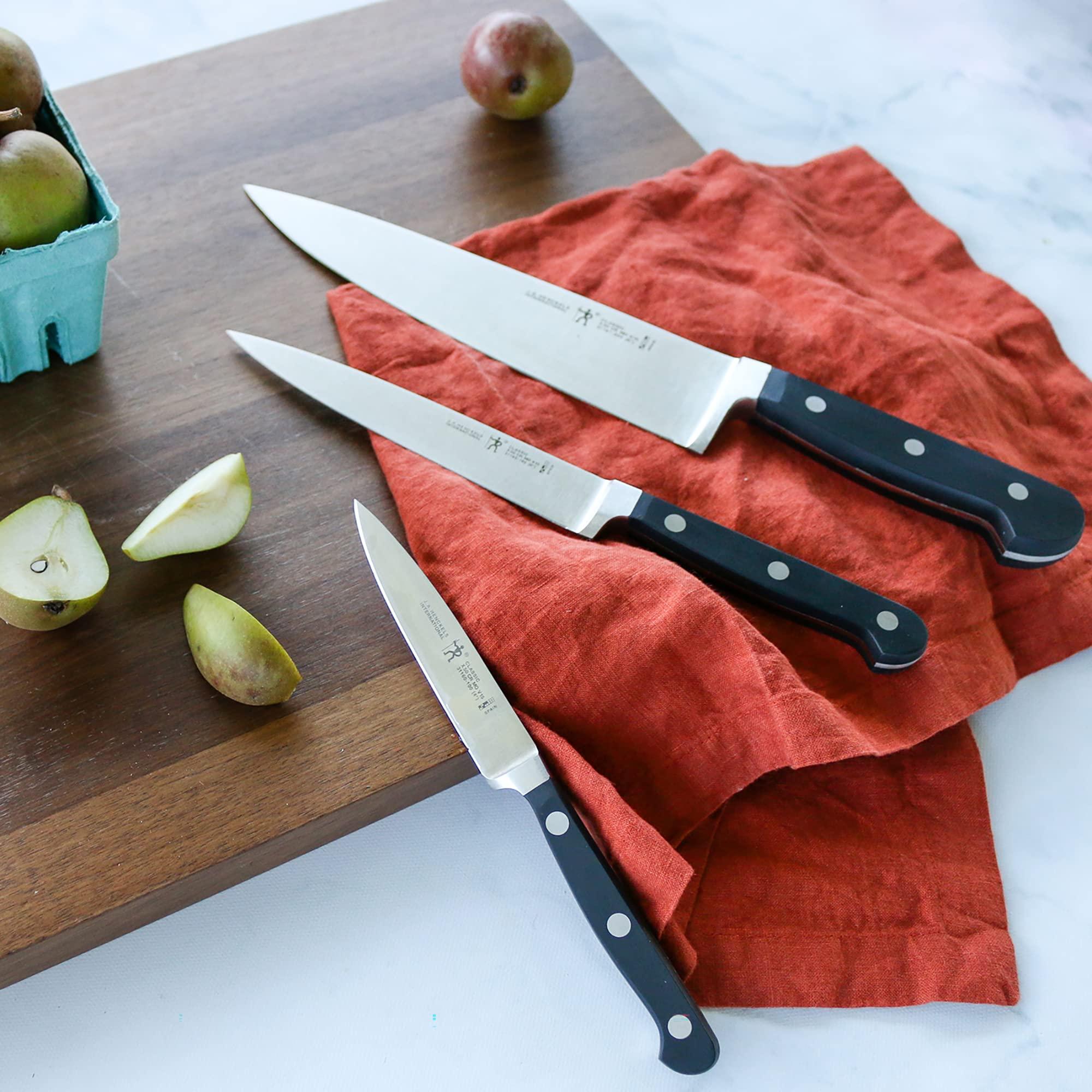 HENCKELS Classic Razor-Sharp 3-Piece Kitchen Knife Set, Chef Knife, Paring Knife, Utility Knife, German Engineered Informed by 100+ Years of Mastery, Stainless Steel - Image 3