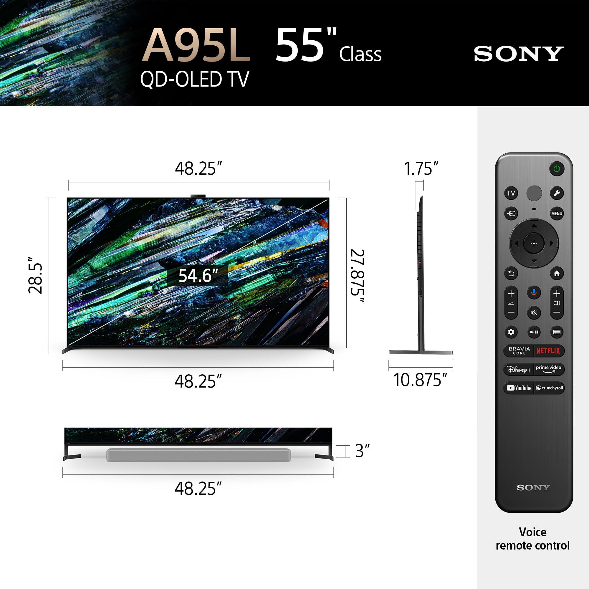 Sony BRAVIA XR A95L Series 55 inch QD-OLED TV XR55A95L, Smart Google TV, 4K Ultra HD, Latest Model, Exclusive Gaming Features, PlayStation® 5, Dolby Vision HDR - Image 2