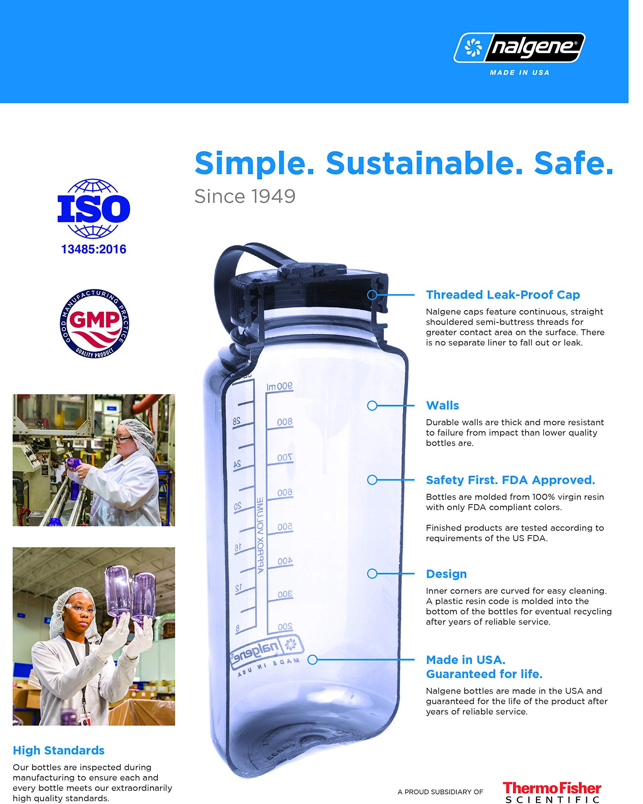 Nalgene Sustain Tritan BPA-Free Water Bottle Made with Material Derived from 50% Plastic Waste, 32 OZ, Wide Mouth - Image 5
