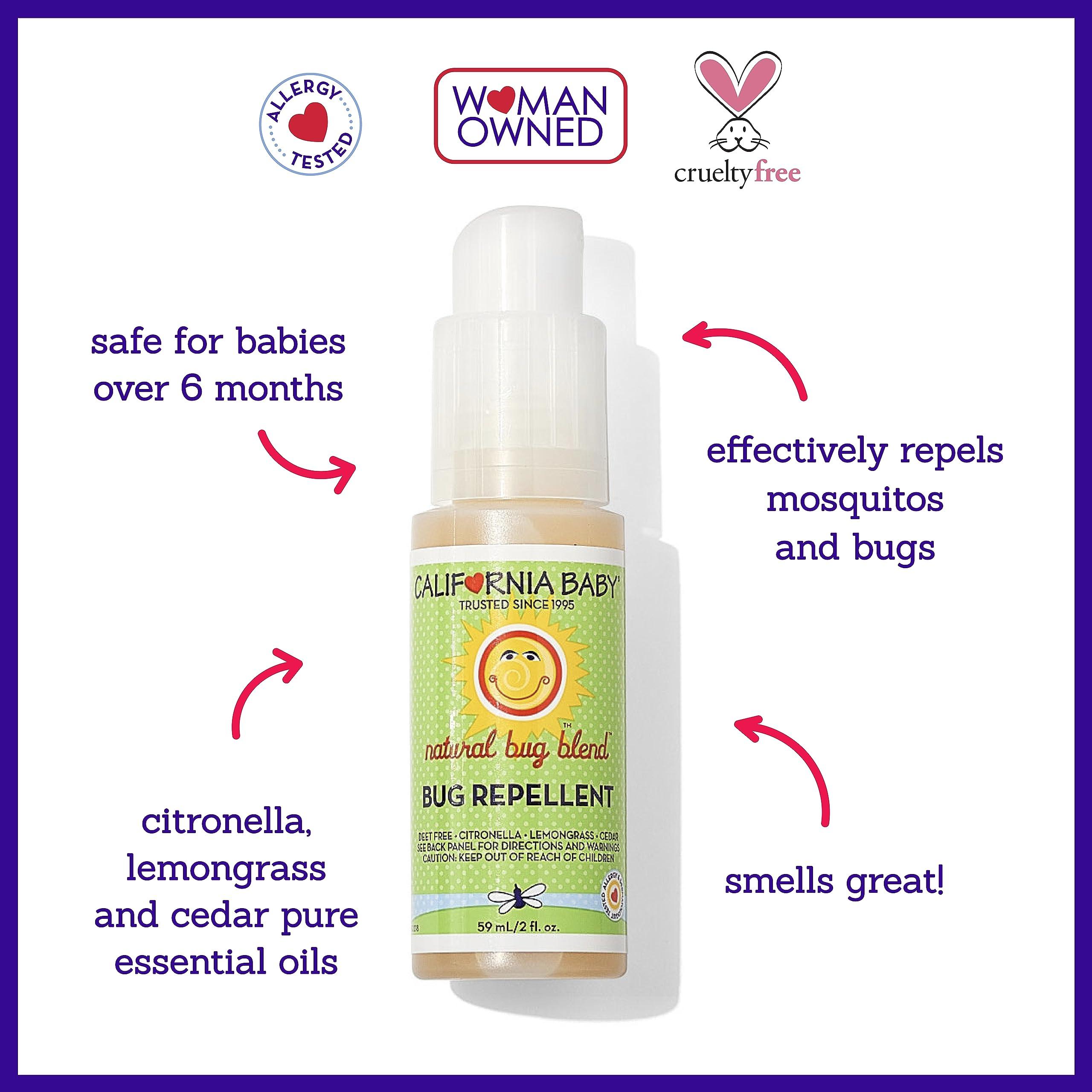California Baby Natural Bug Repellent Spray | Citronella Bug Spray | DEET-Free | Repels Mosquitoes + Bugs | Allergy Friendly | Great Smell | Baby & Adult Insect Repellent Spray | 59 mL / 2 oz. - Image 3