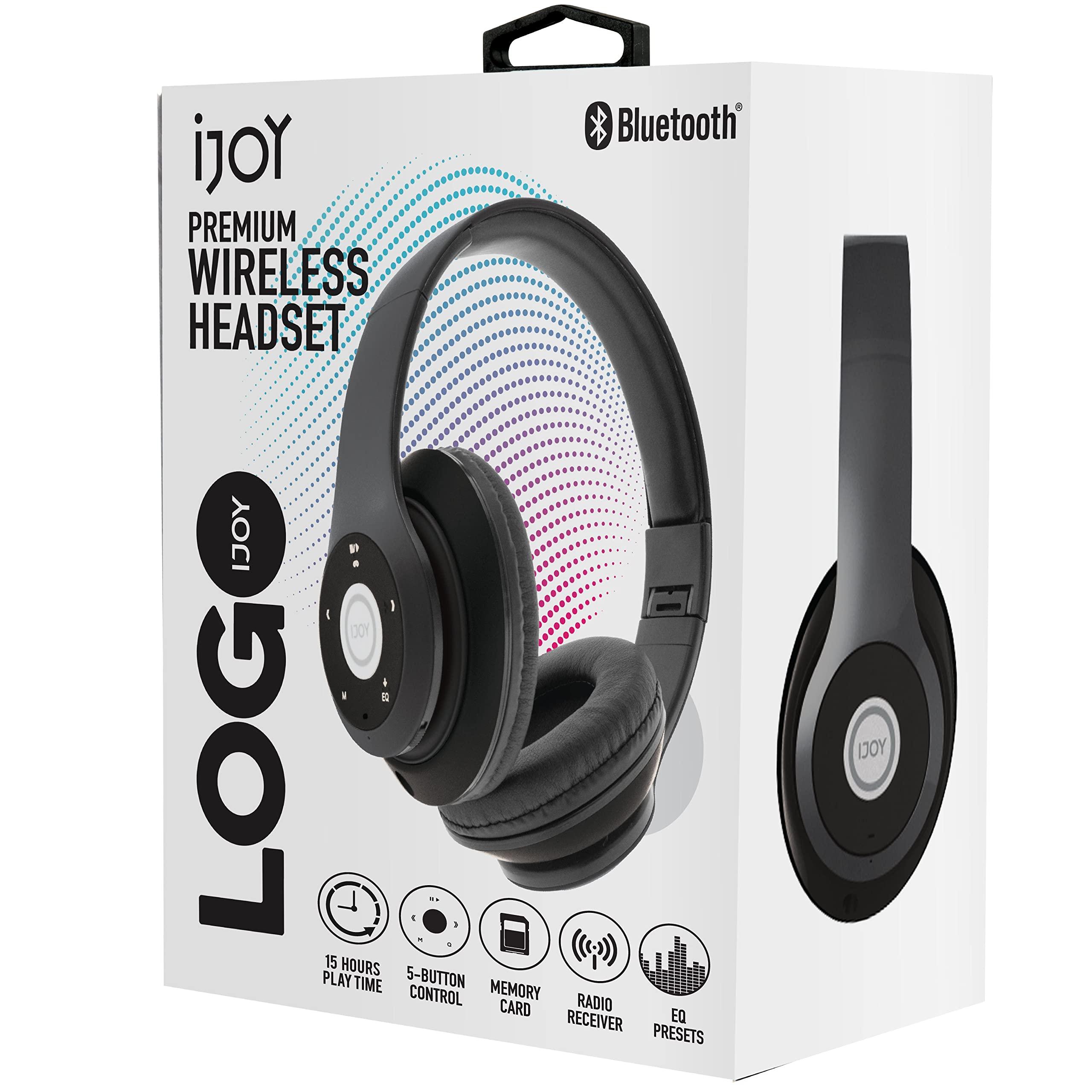 iJoy Bluetooth Headphones Over Ear, Wireless and Wired Foldable Headset Built-in Microphone - (Stealth) Adults Kids Men Women - Audifonos Auriculares Inalambricos - Image 8