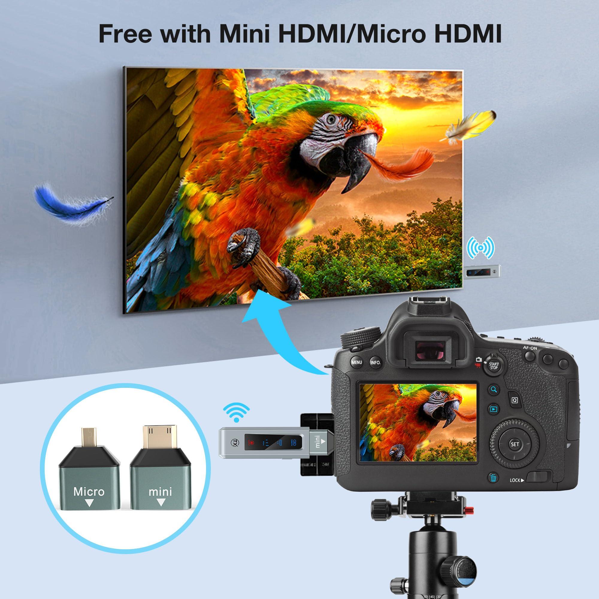 Wireless HDMI Transmitter and Receiver, HD Extender Plug & Play Portable 2.4G/5G with LED Screen Wireless HDMI Kit for Streaming Video and Audio to Monitor from Laptop/PC/TV Box/Projector - Image 7