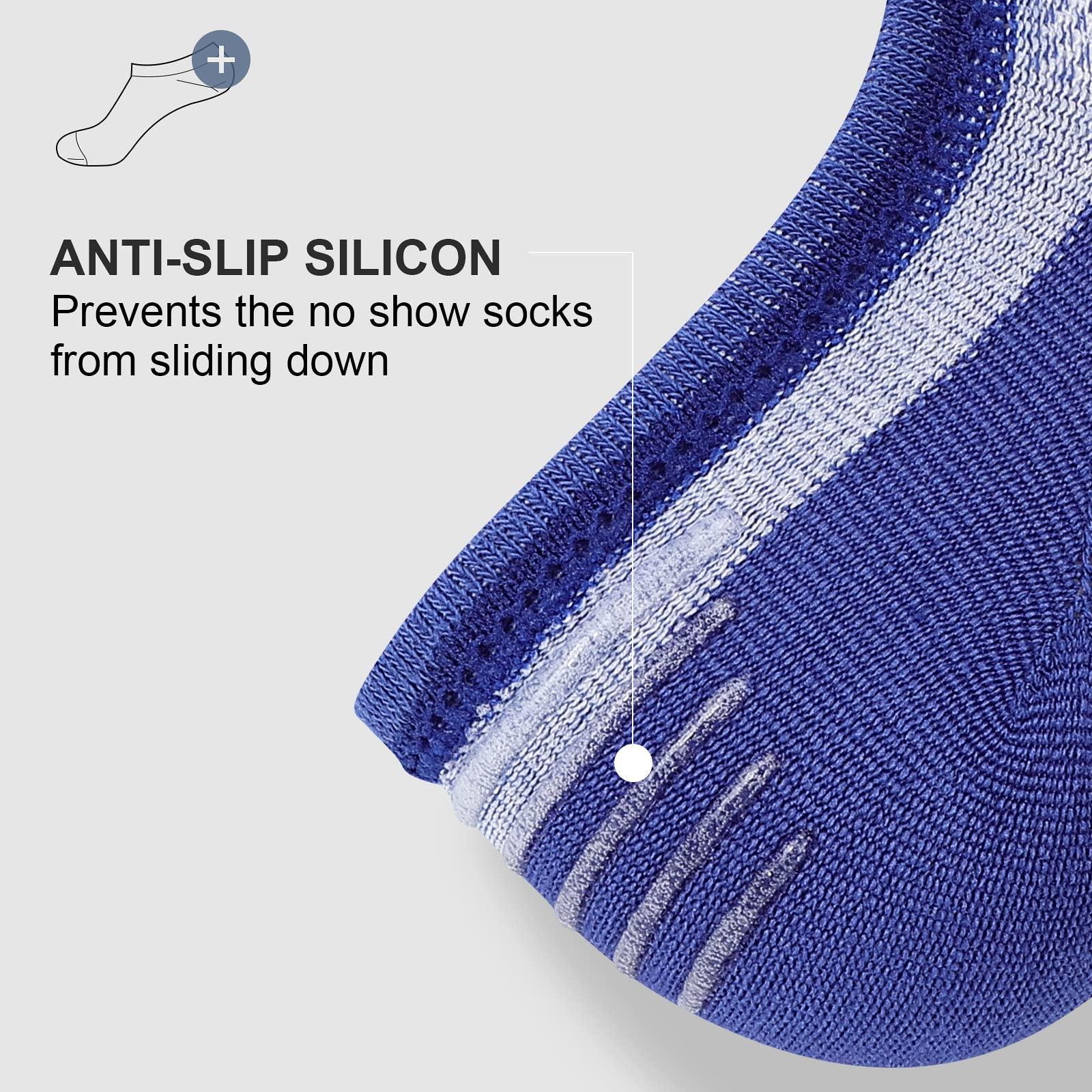 wernies No Show Socks Men, Low Cut Ankle Short Casual Cotton Socks with Non Slip Grips 6-10/11-13 - Image 4