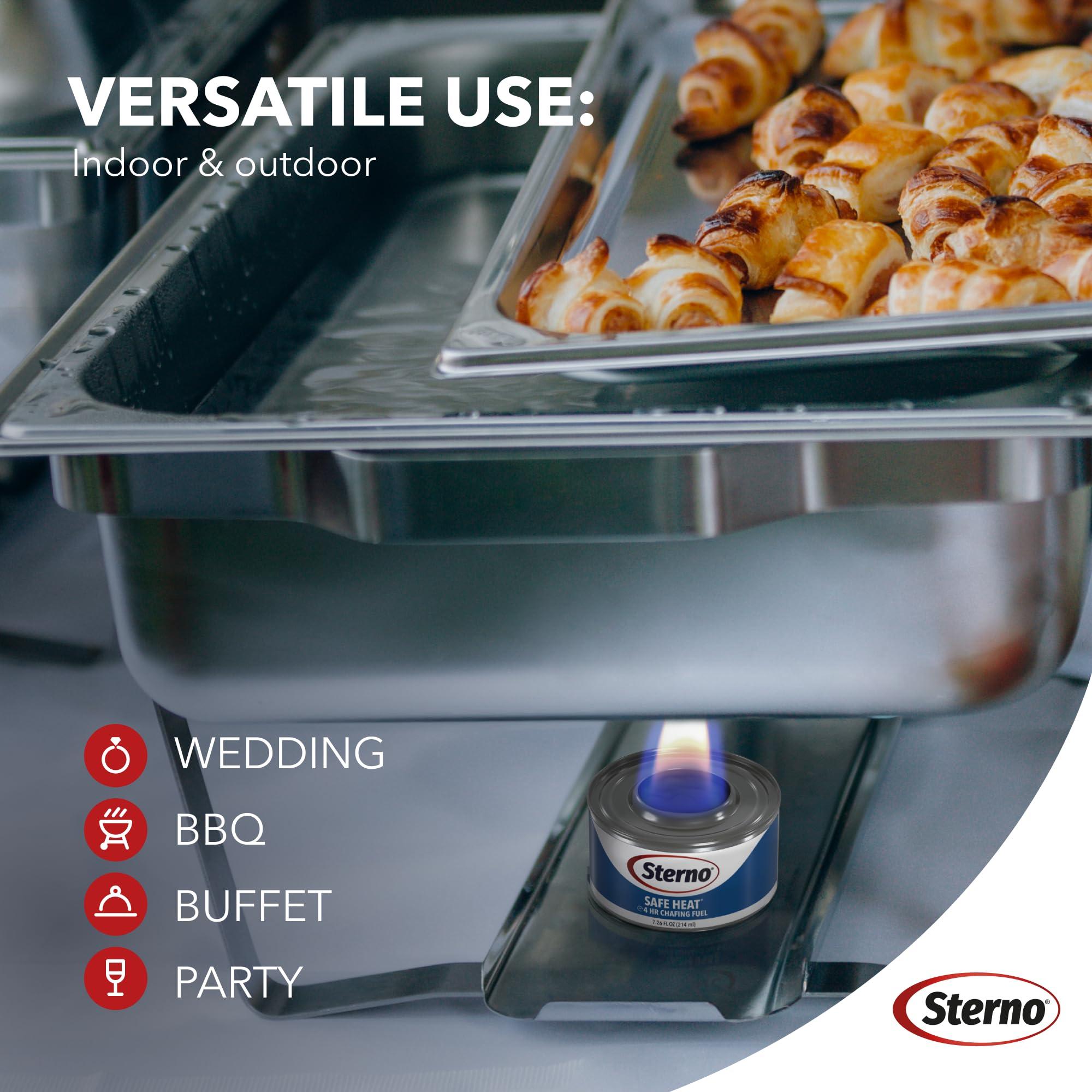 Sterno Fuel Cans - 4-Hour Burn, (12-Pack) Chafing Dish Fuel Can Burners for Food Warmer, Resealable Chafer Fuel Canned Heat, Safe Heat - Image 3