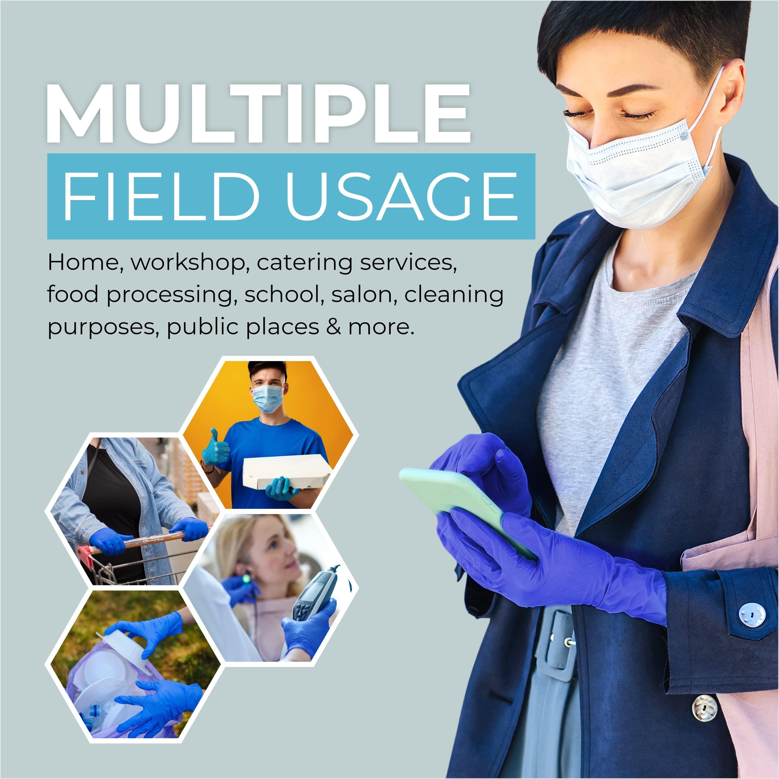 AroCare Nitrile Gloves, Disposable Gloves, Comfortable, Powder Free, Latex Free | 100-1000 Gloves - Image 3