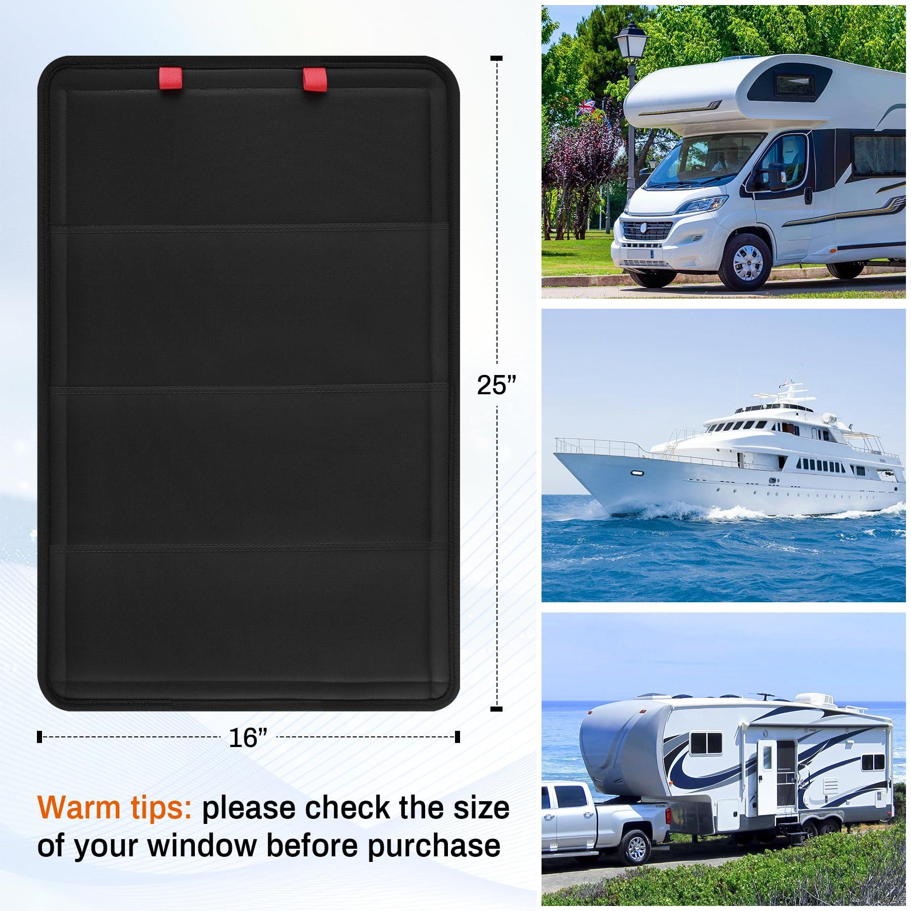 JUSTTOP RV Door Window Shade, Magnetic Foldable Blackout Window Cover with Reflective Silver Coating | UV Protection Sun Shade for RV Travel | RV Accessories Must-Have for Camping & Road Trips - Image 5