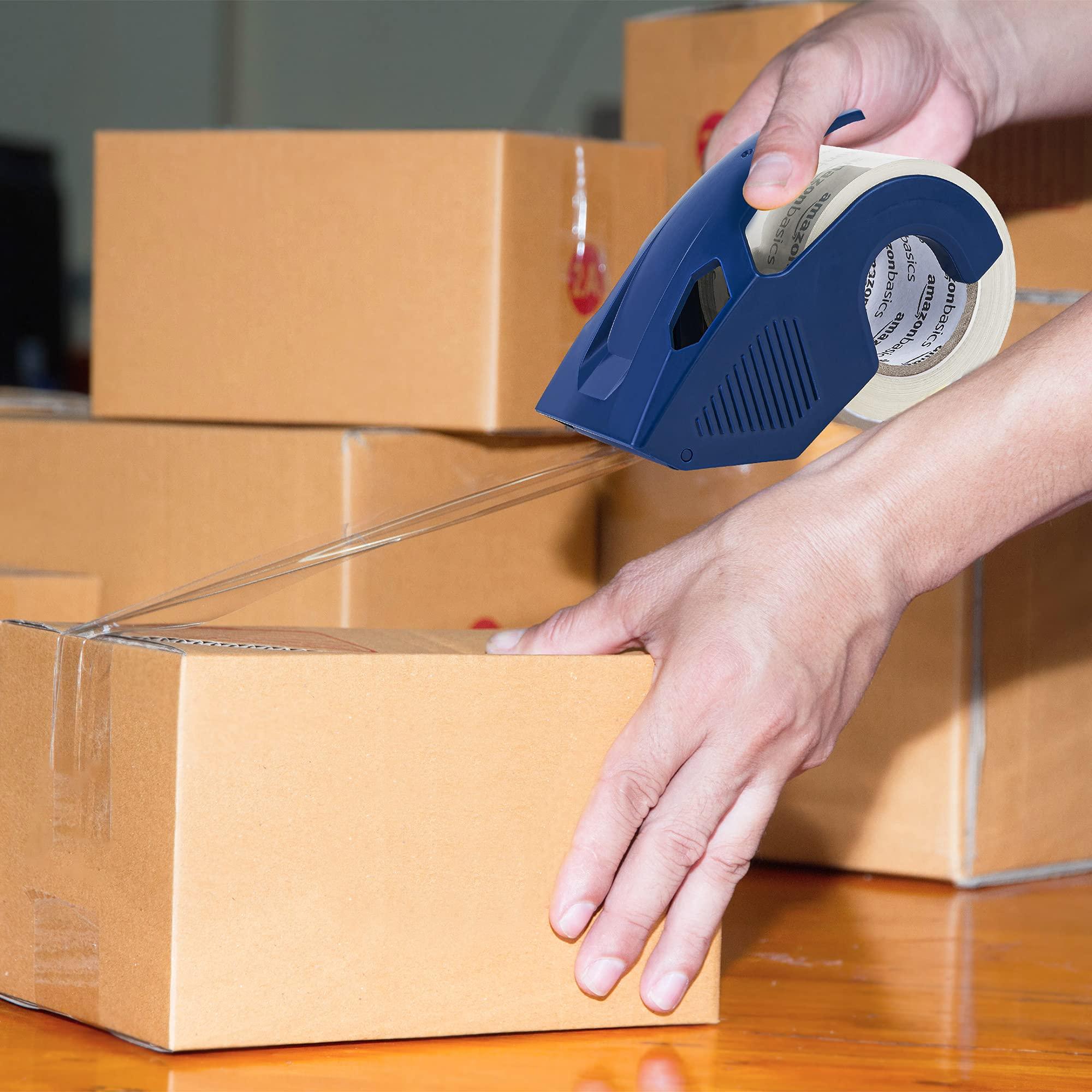 Amazon Basics Heavy Duty Packaging Tape With Dispenser, for Shipping and Moving Boxes, 1.88" x 22.2 yds, 4.6 x 2.2 x 2.6 inches, Clear, 6 Count (Pack of 1) - Image 6
