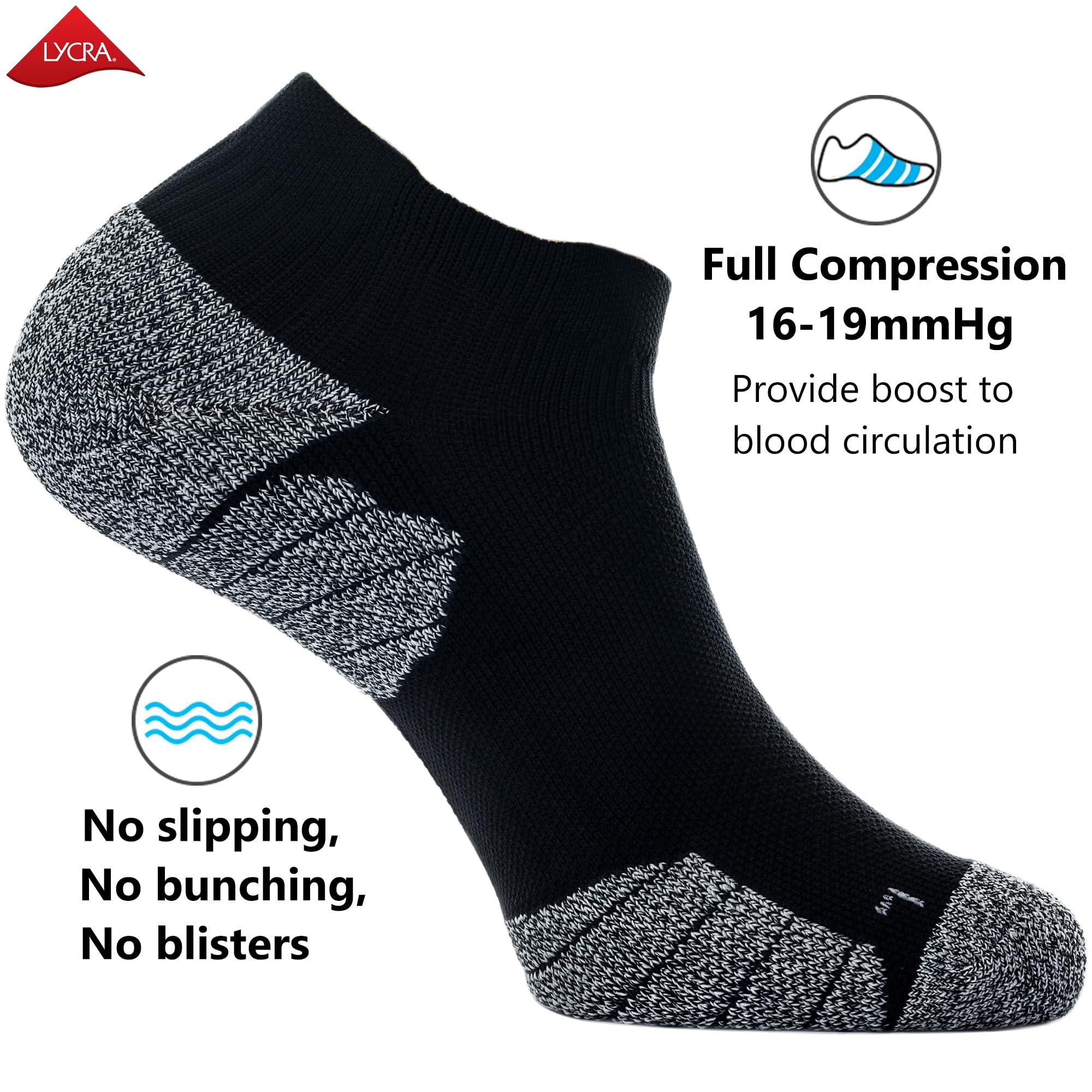 CWVLC Unisex Cushioned Compression Athletic Ankle Socks Multipack - Image 3