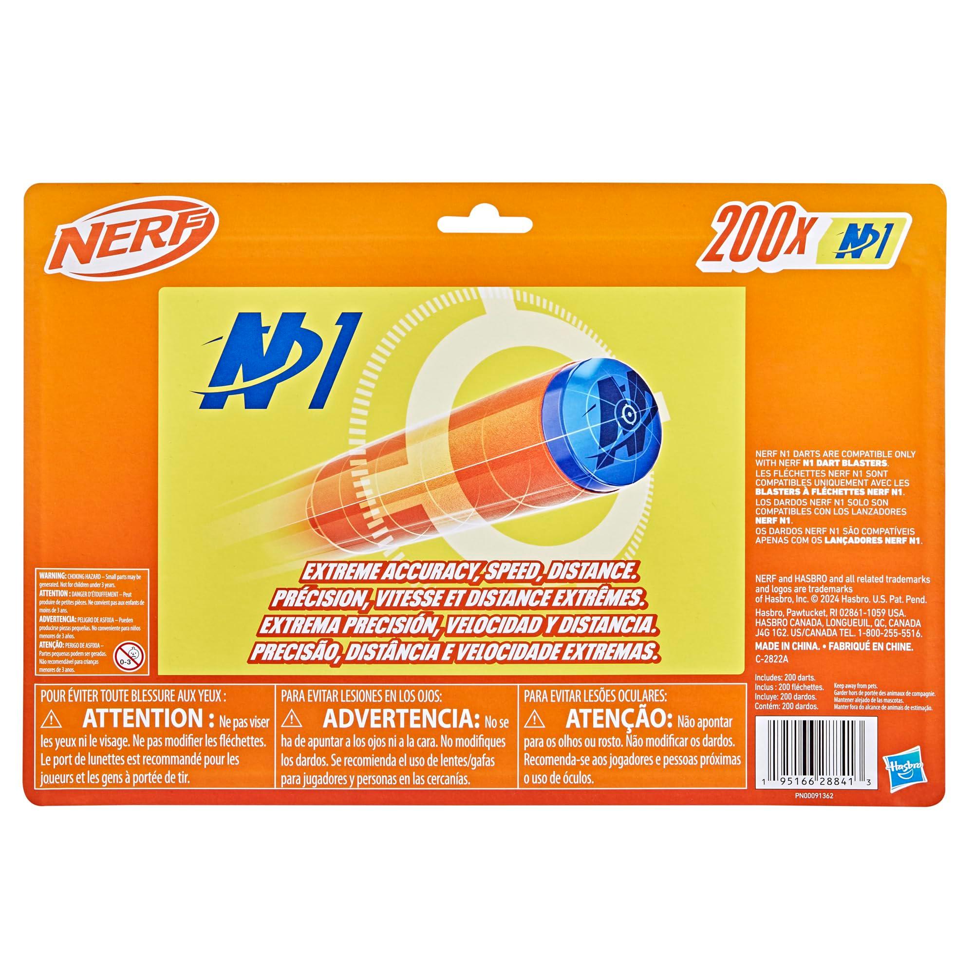Nerf N Series N1 Dart Refill Pack, Includes 200 Darts, Compatible Only with Nerf N Series Blasters, Outdoor Games, Ages 8+ - Image 2