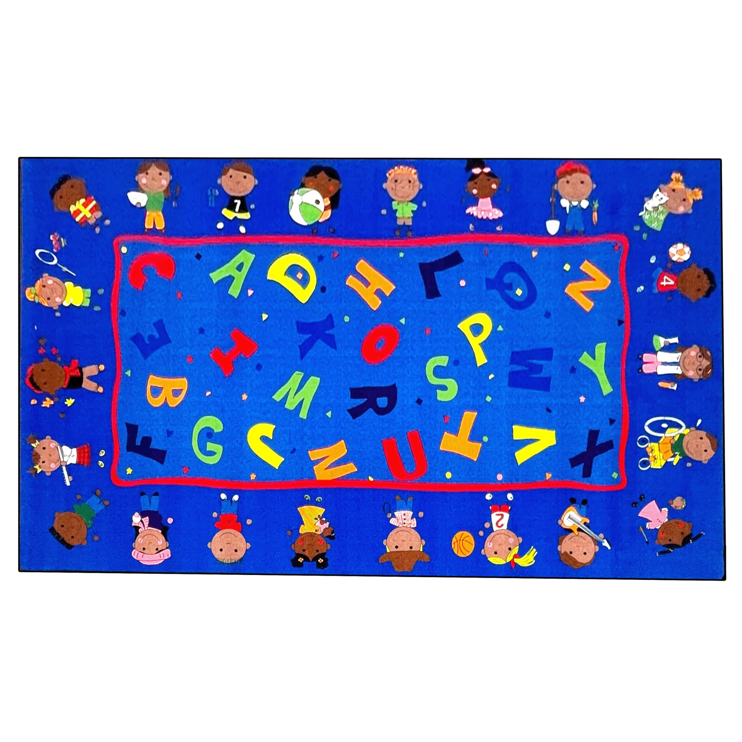 KidCarpet.com Friends Together Friendship Classroom Rug, 7'6" x 12' Rectangle - Image 1