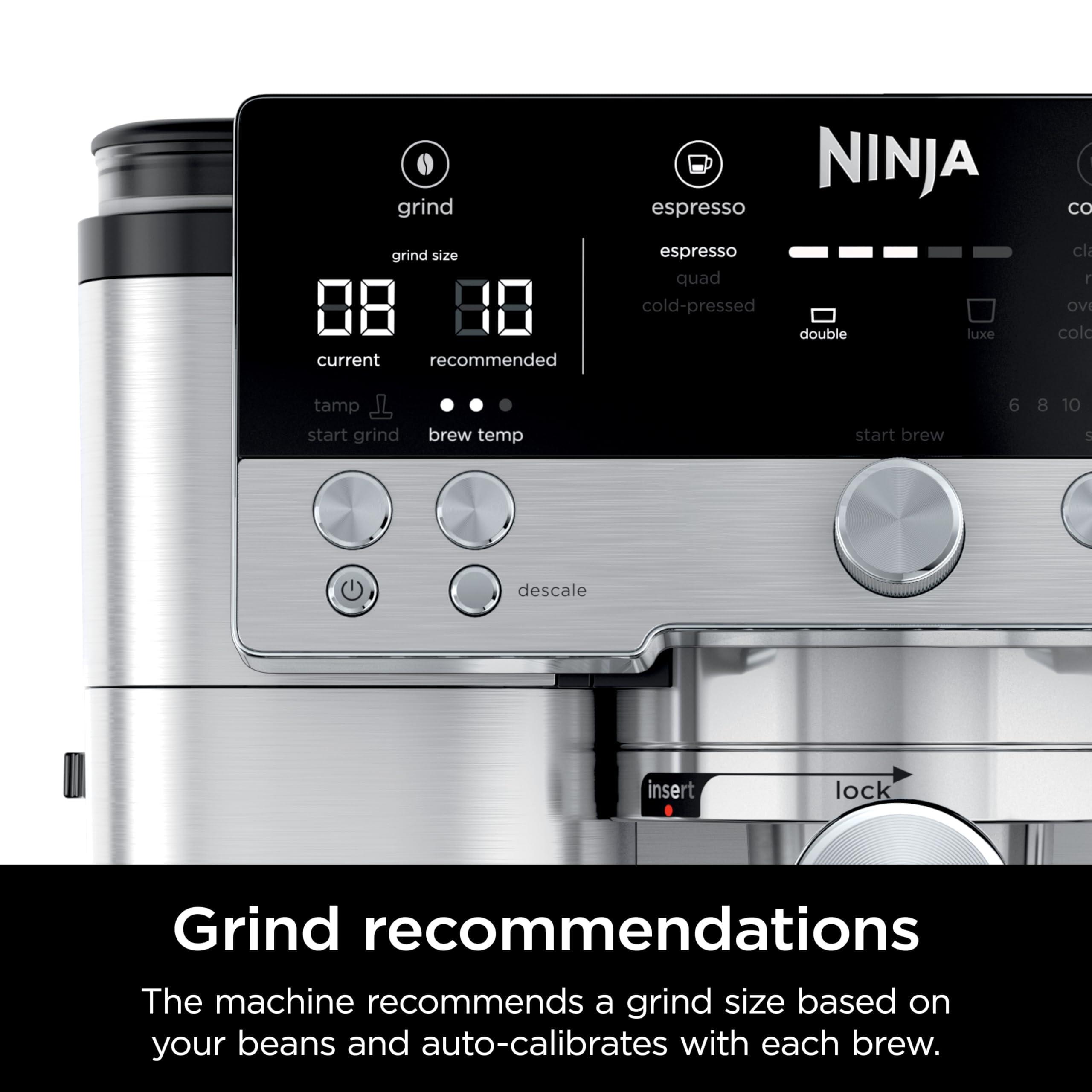 Ninja | Espresso Machine and Drip Coffee Maker| Luxe Café Premier Series | Integrated Coffee Grinder, Milk Frother, Assisted Tamper & Built-In Espresso Accessory Storage | Stainless Steel | ES601 - Image 5