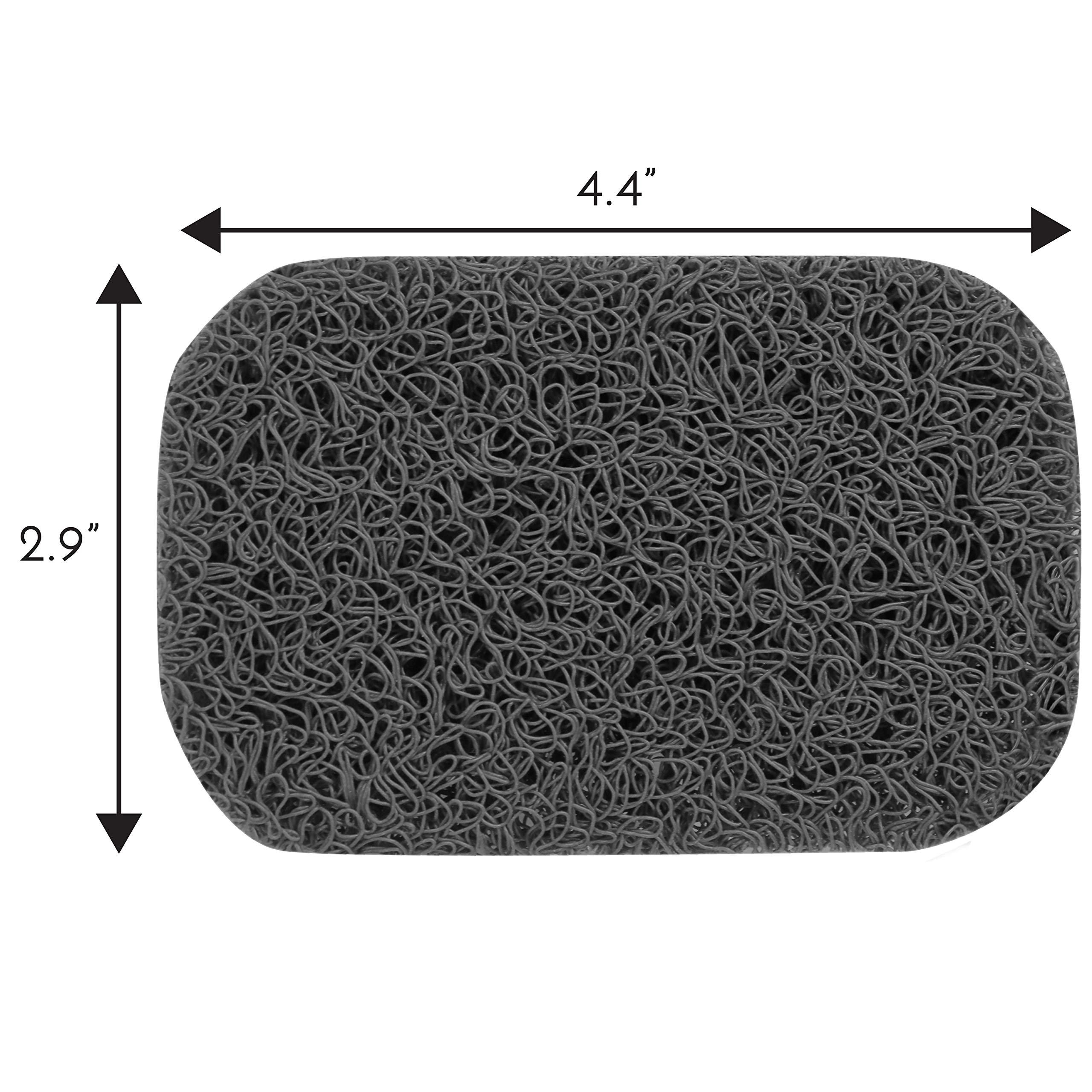 S&T INC. Bar Soap Holder for Kitchen, Bathroom, and Soap Dish, 4 Pack, Dark Grey, 2.9 inches by 4.4 inches - Image 7