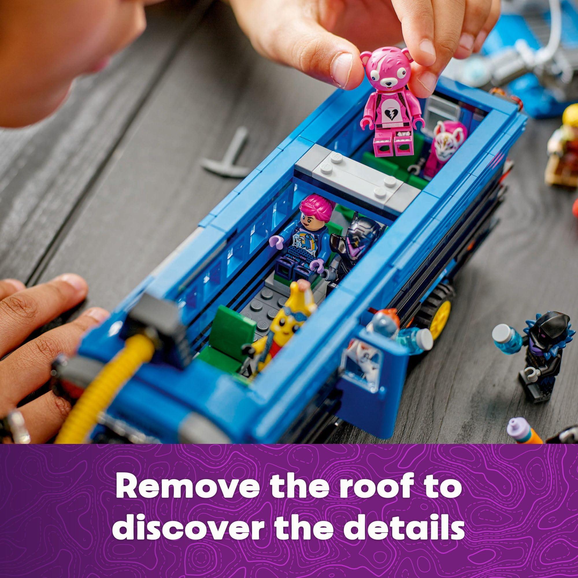 LEGO Fortnite Battle Bus - Collectible Fortnite Toy for Kids, Boys and Girls, Ages 10+ - Pretend Play Set with 9 Minifigures from Video Game - Gift Ideas for Fans - 77073 - Image 5