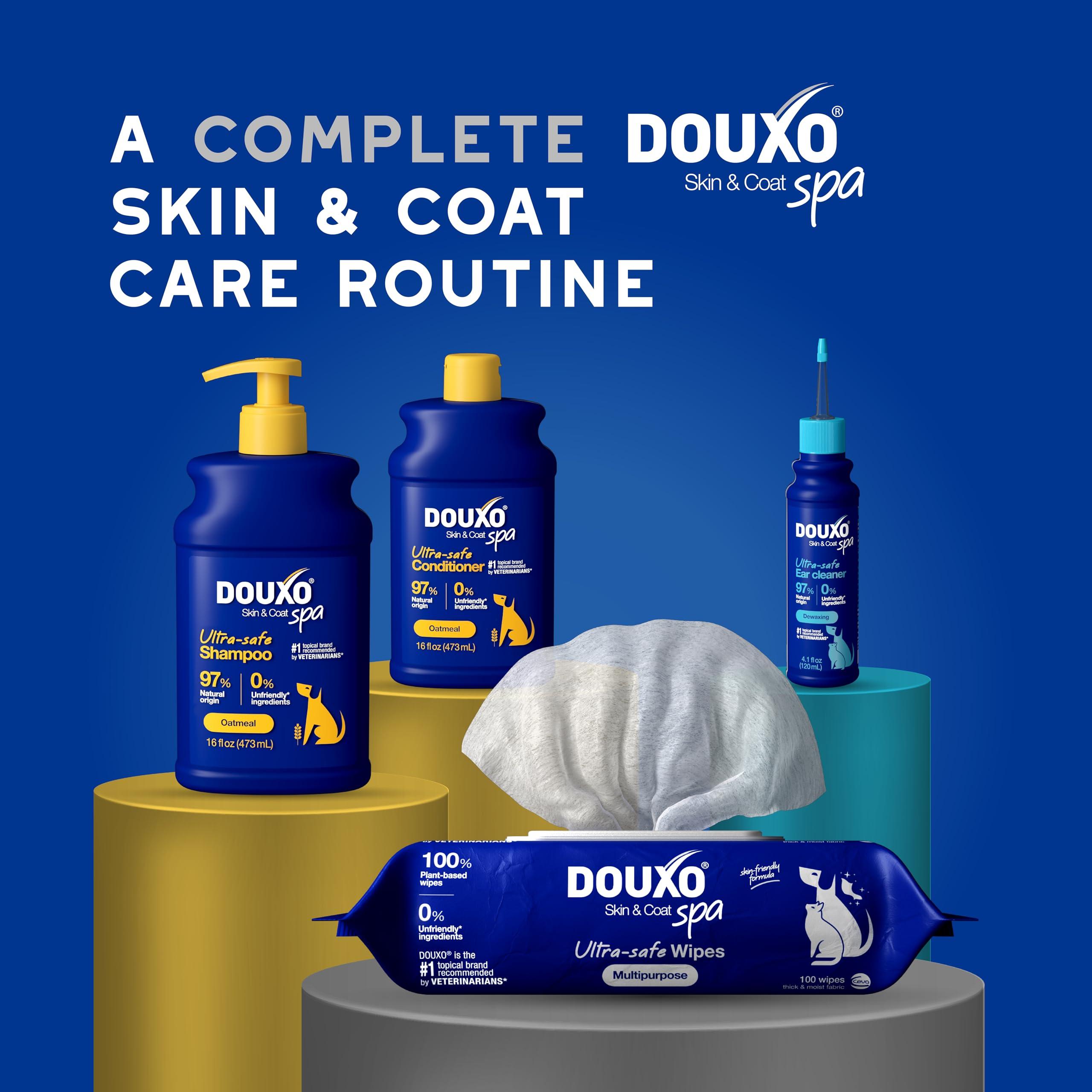 DOUXO® Skin & Coat SPA - Ultra-Safe Multipurpose Wipes for Dogs and Cats, 100 Wipes, Gently Removes Tear and Saliva Stains, Leaves the Coat and Skin Refreshed and Smelling Great, Skin-Friendly Formula - Image 8
