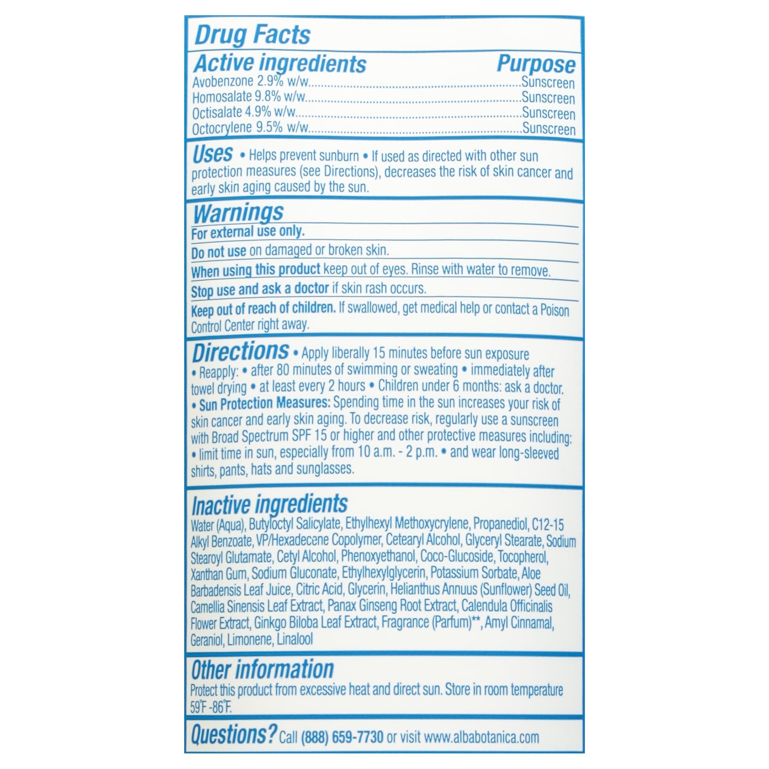 Alba Botanica, Sunscreen Lotion While Wet SPF 30, 3 Fl Oz - Image 4