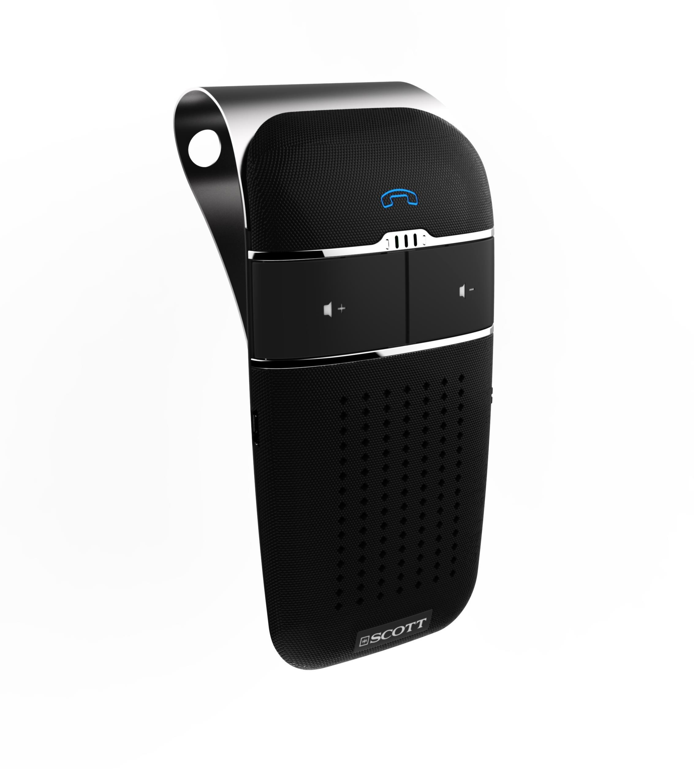 Emerson Radio HH Scott Bluetooth Hands-Free Car Speakerphone, Magnetic Phone Mount, S100103, Black - Image 2
