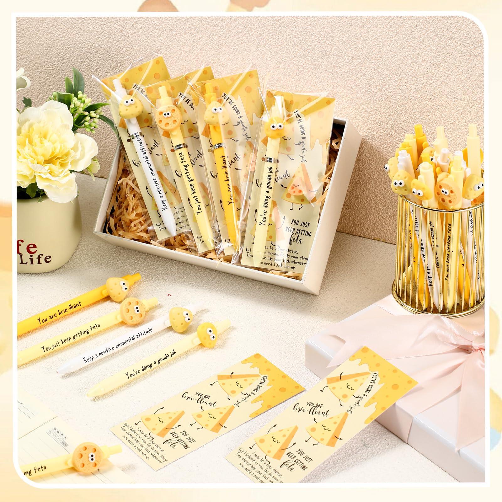 Sayglossy 20 Set Employee Appreciation Gifts Bulk Motivational Cookie Ballpoint Pen Inspirational Mini Cheese Figurine Encouragement Bookmark Card Support Gift for Team Teacher Coworker Staff Student - Image 2