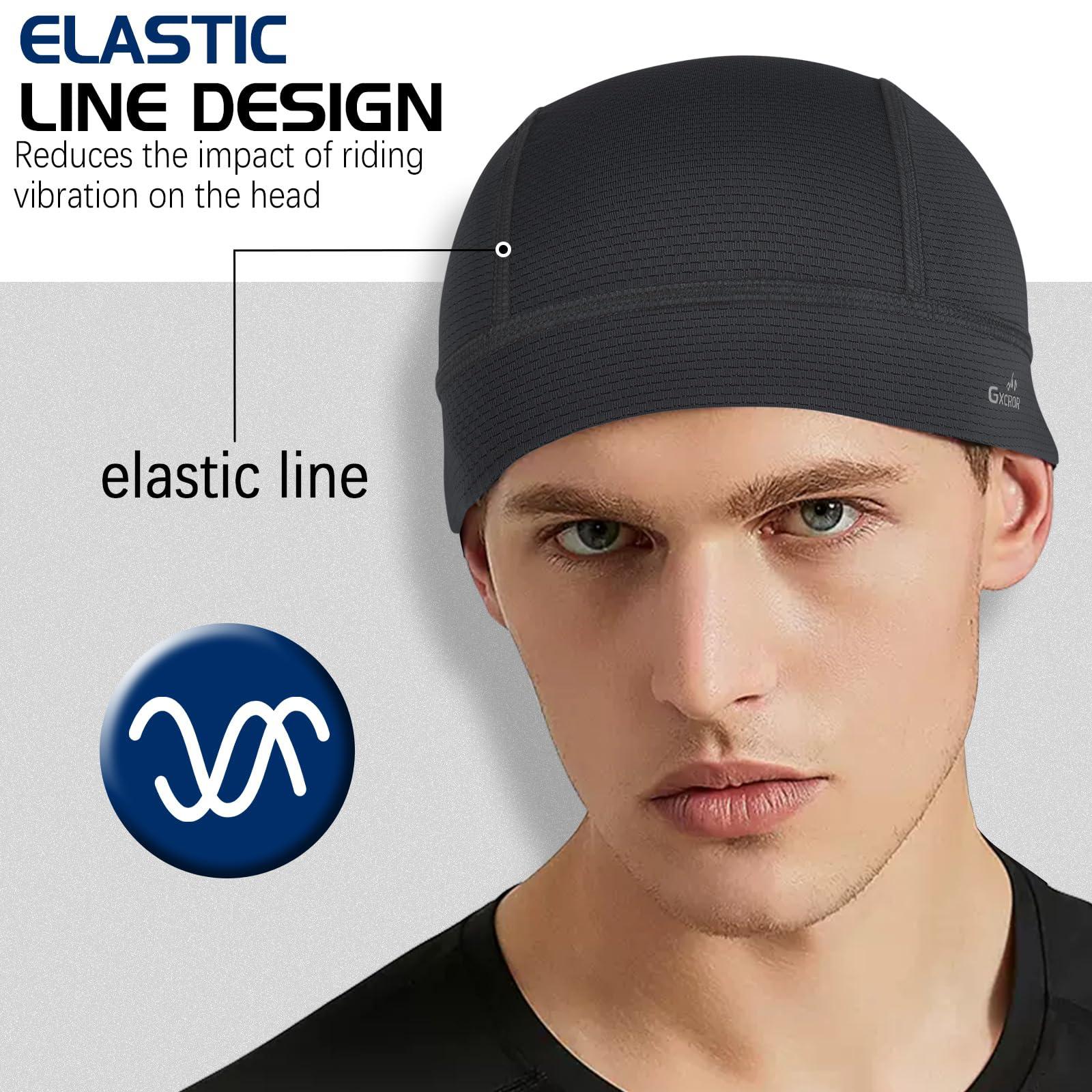 GXCROR Cooling Skull Cap Helmet Liner for Men Women, Moisture Wicking Cycling Cap - Image 5