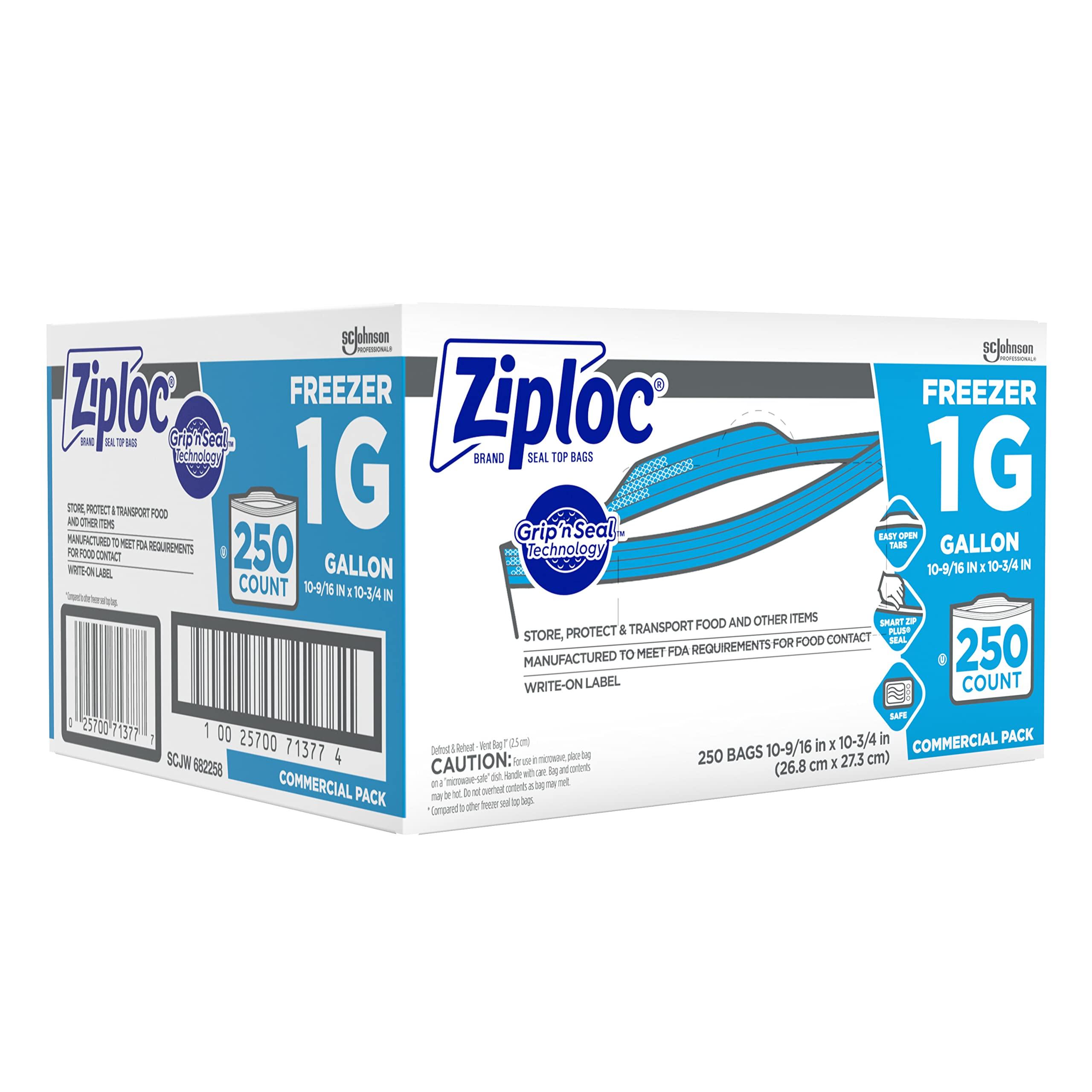 Ziploc Gallon Food Storage Freezer Bags, Grip 'n Seal Technology for Easier Grip, Open, and Close, 250 Count (Pack of 8, 2000 Count Total) - Image 7