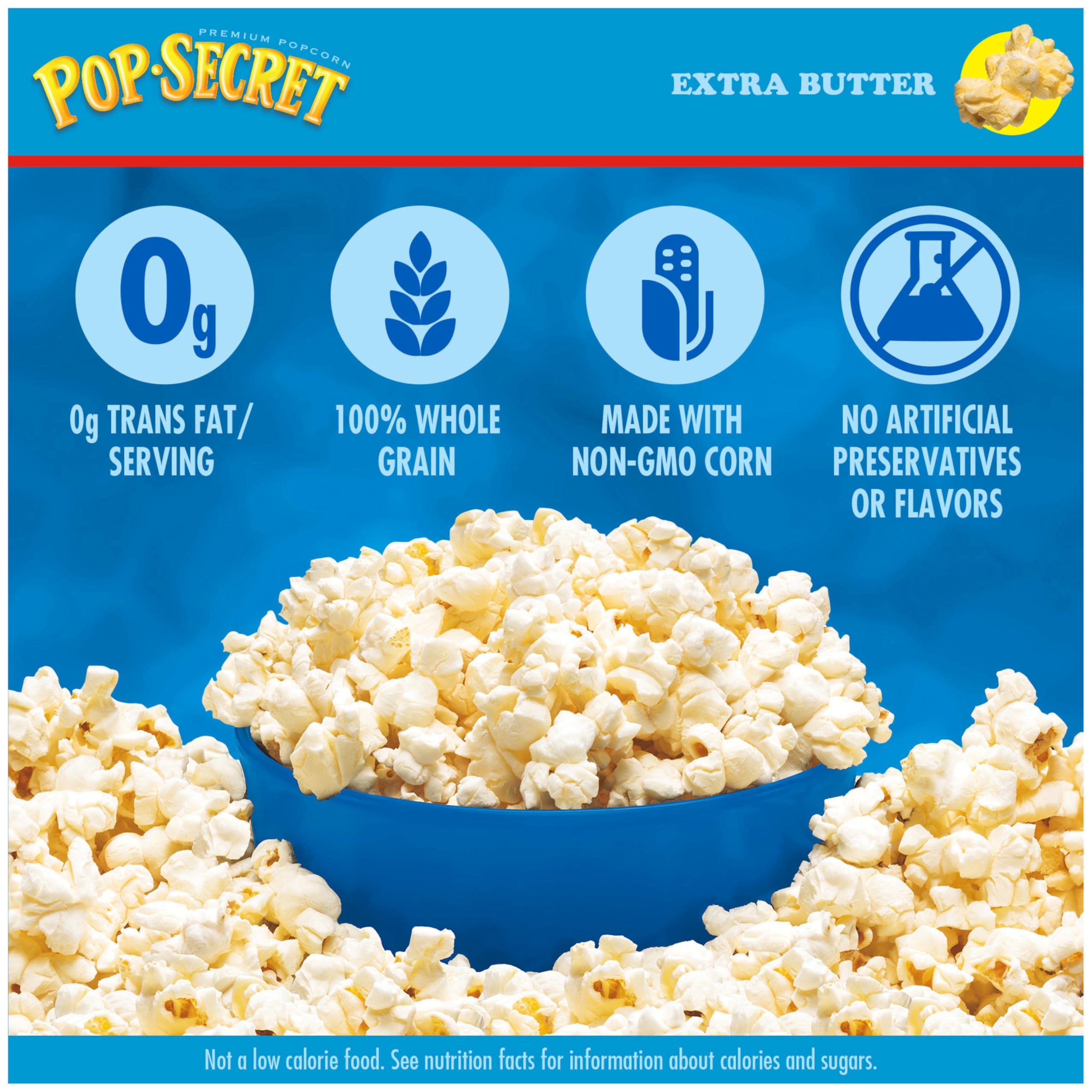 Pop Secret Popcorn, Extra Butter, 3.2 Oz Bags, 12 Ct - Image 4