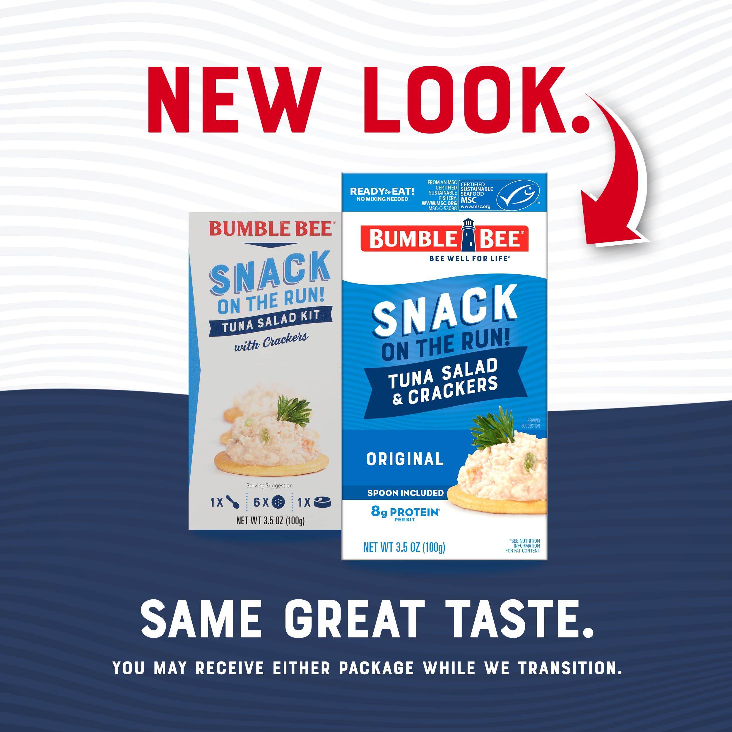 Bumble Bee Snack On The Run Original Tuna Salad with Crackers Kit (Pack of 3) - Ready to Eat Protein Snack Pack - 8g Protein per Box - Wild Caught MSC Certified Tuna - Image 6