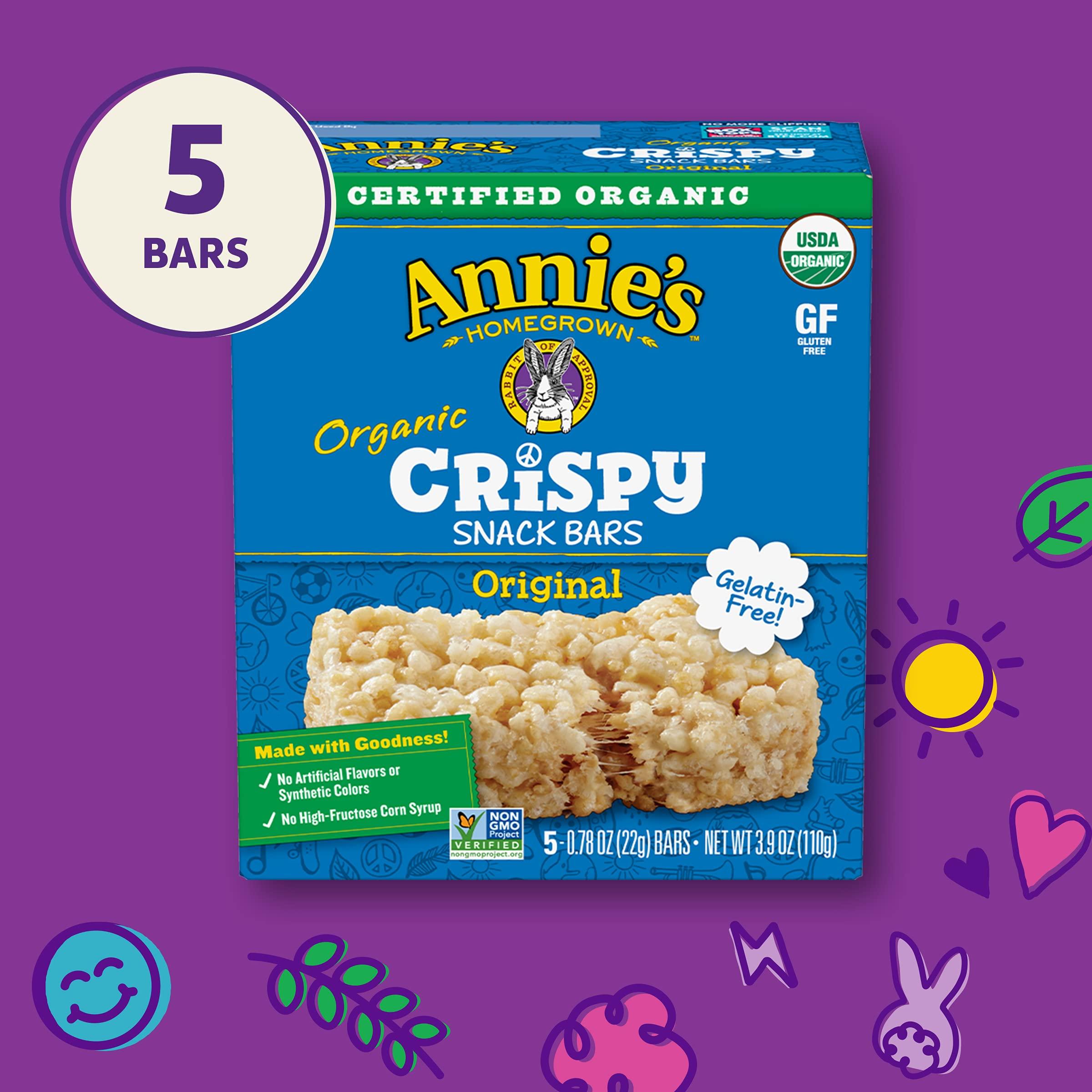 Annie's Organic Original Crispy Snack Bars, Gluten Free, 3.9 oz, 5 ct. - Image 6