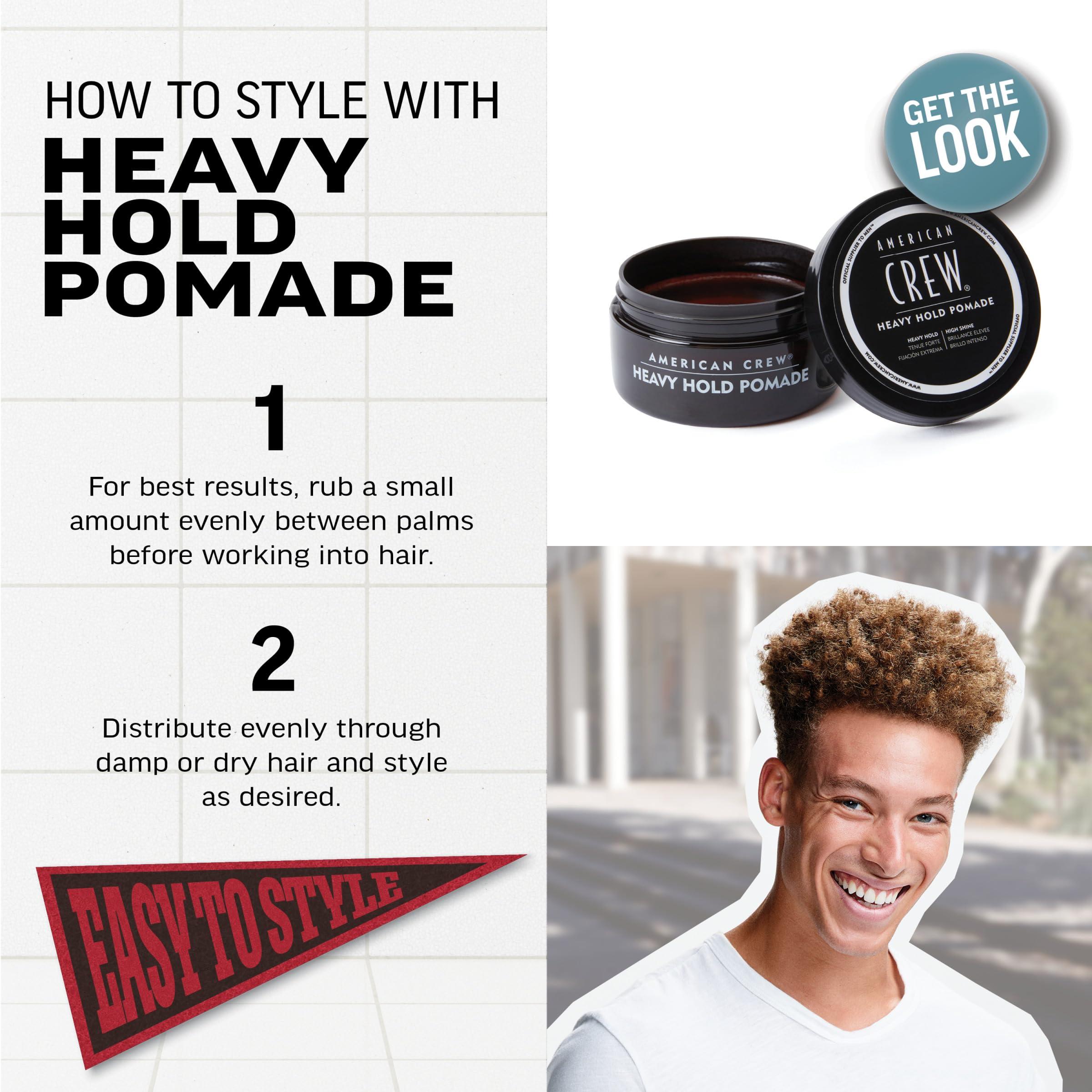 American Crew Men's Hair Pomade, Like Styling Gel with Heavy Hold & High Shine, 3 oz - Image 5