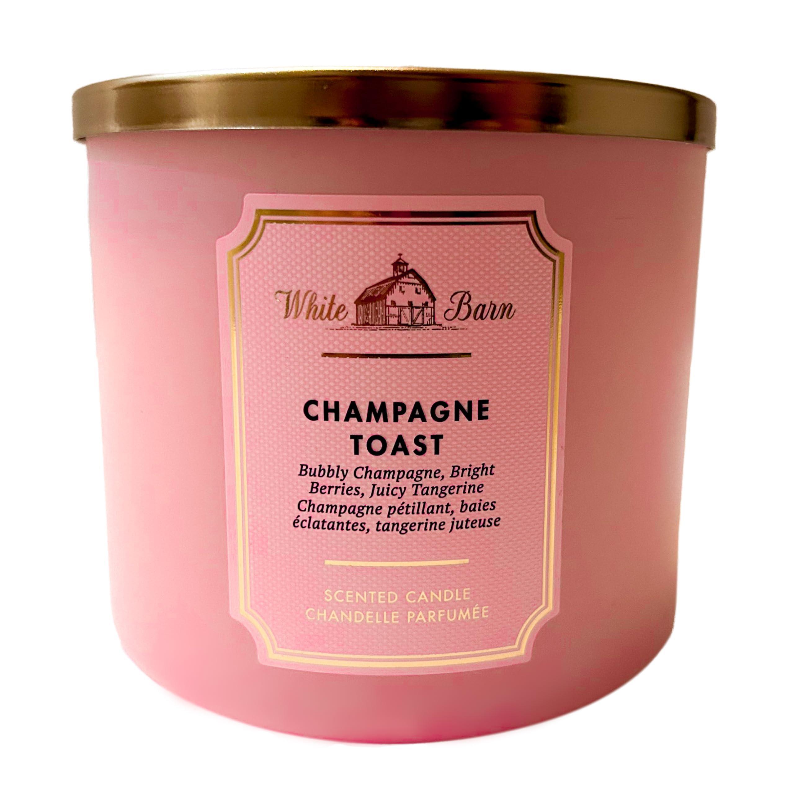 Bath and Body Works White Barn Champagne Toast 3 Wick Candle 14.5 Ounce Basic White Barn Label - Image 4
