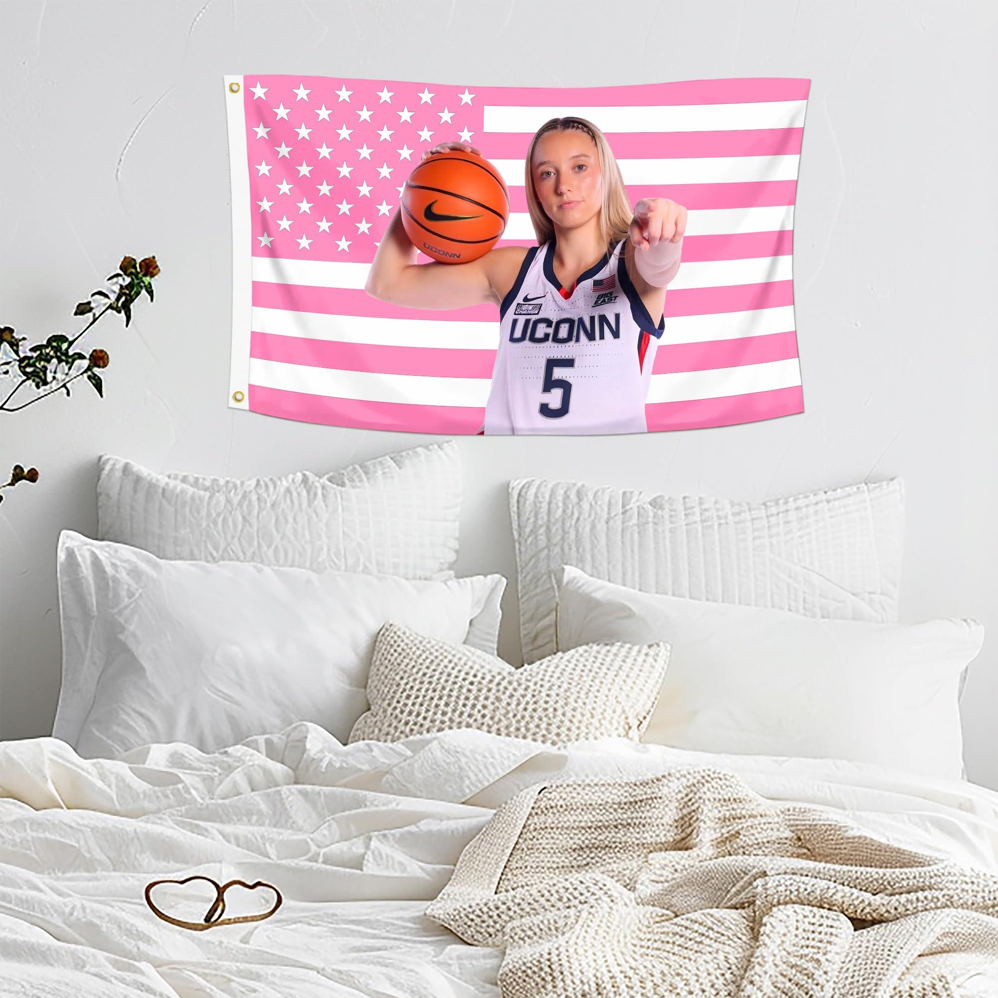 Shmbada Paige Bueckers 3x5 Foot Decorative Flag with 2 Brass Grommets for Outdoor Indoor, Double Stitched, Wall Hanging Room Decor Tapestry, College Dorm Room Porch Outside Decorations - Image 3
