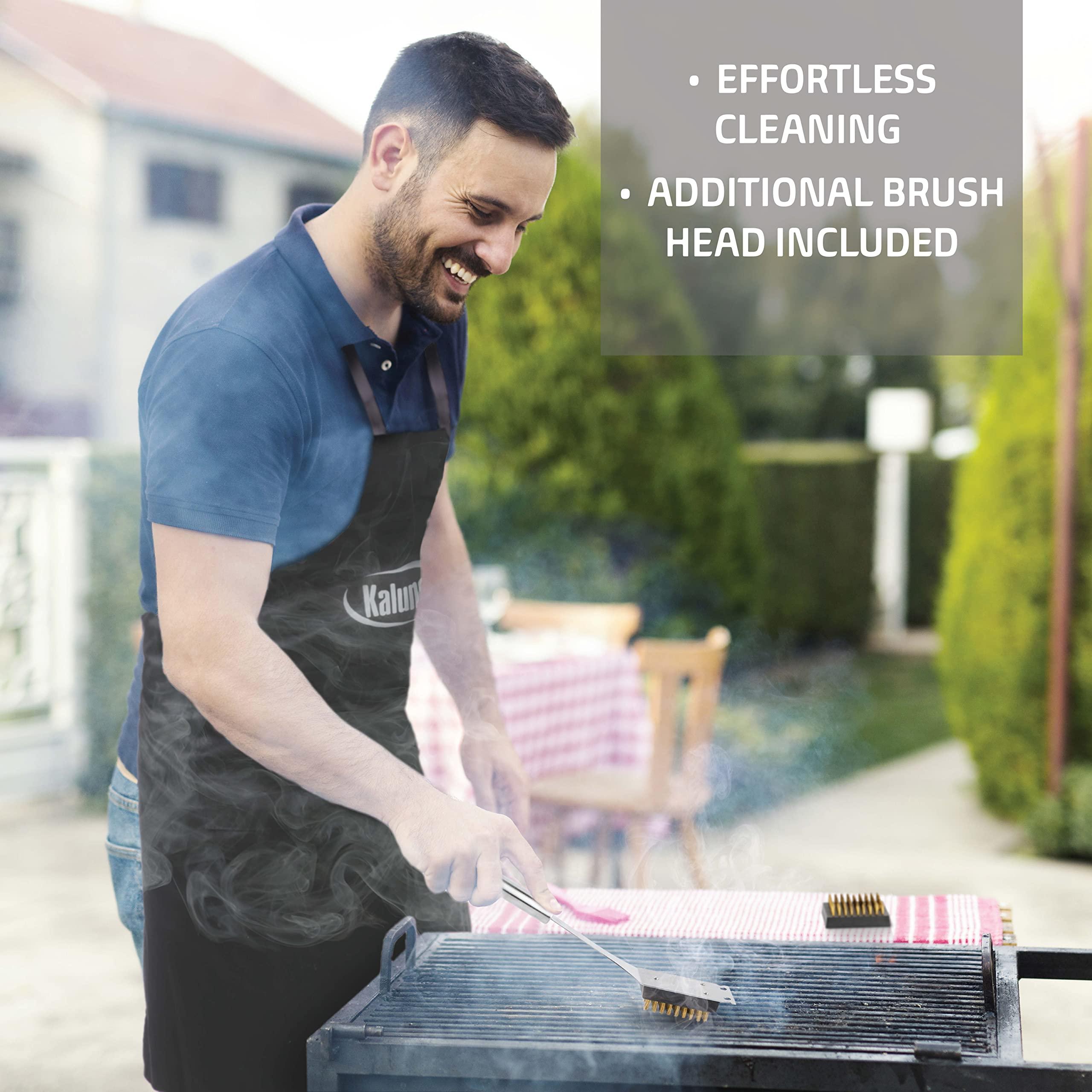 Kaluns Grilling Accessories, Dad Gifts for Fathers Day Grilling Gifts, Heavy Duty Stainless Steel BBQ Grill Tools Set for Outdoor Grill with Aluminum Case and Apron, Dad Birthday Gifts for Men Husband - Image 9