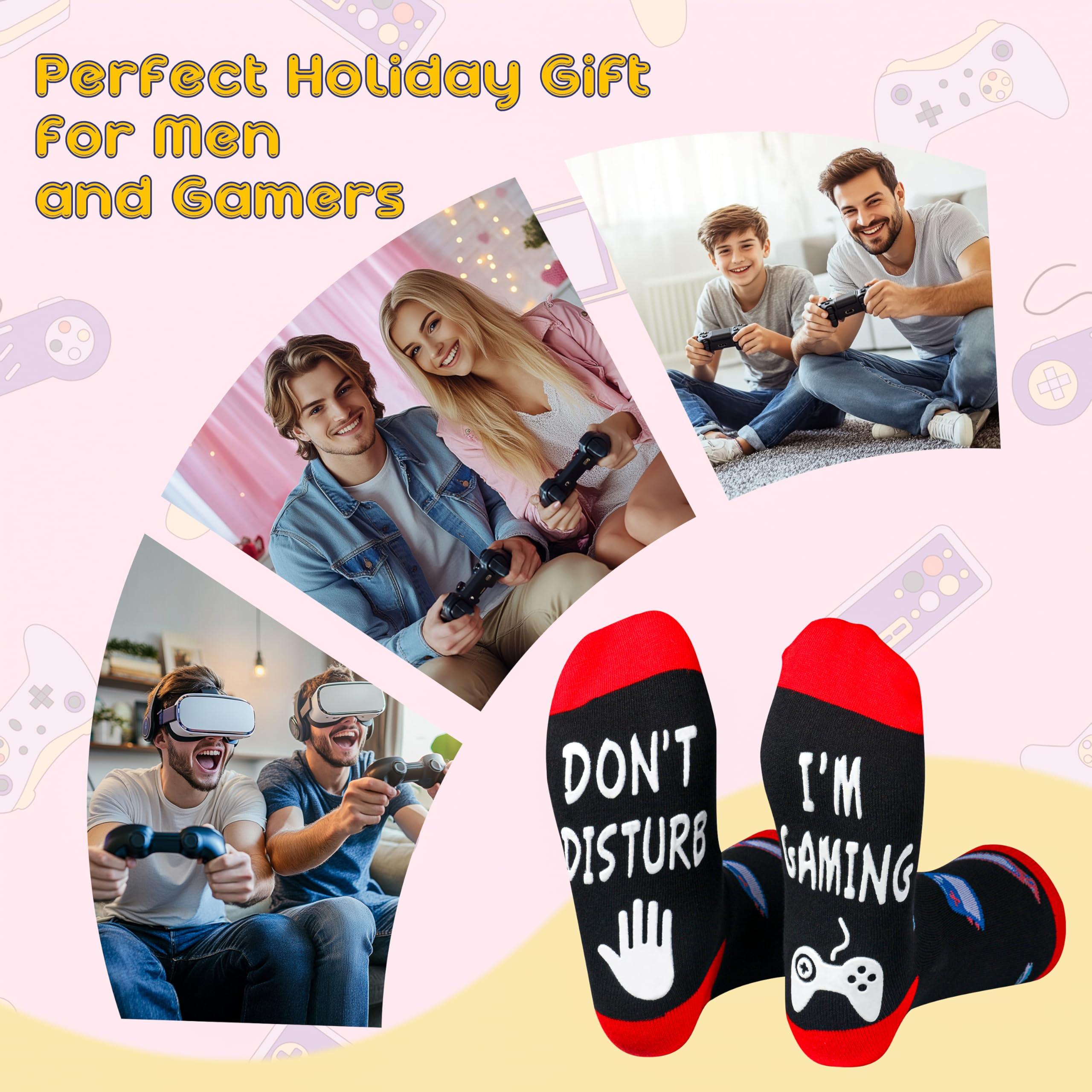 Kelool Do Not Disturb I'm Gaming Socks,Fathers Day Dad Gifts from Daughter Wife Son,Funny Gifts for Men,TeenBoys,Grandpa - Image 6