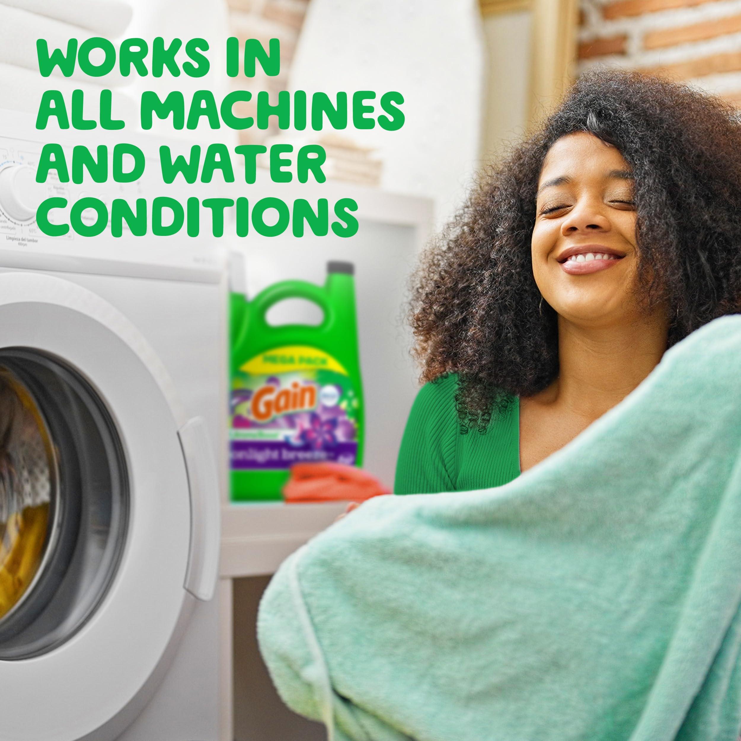 Gain + Aroma Boost Laundry Detergent Liquid Soap, Moonlight Breeze Scent, 45 Loads, 65 Fl Oz, (Pack of 2), He Compatible, Gain Laundry Detergent, Liquid Laundry Detergent - Image 9