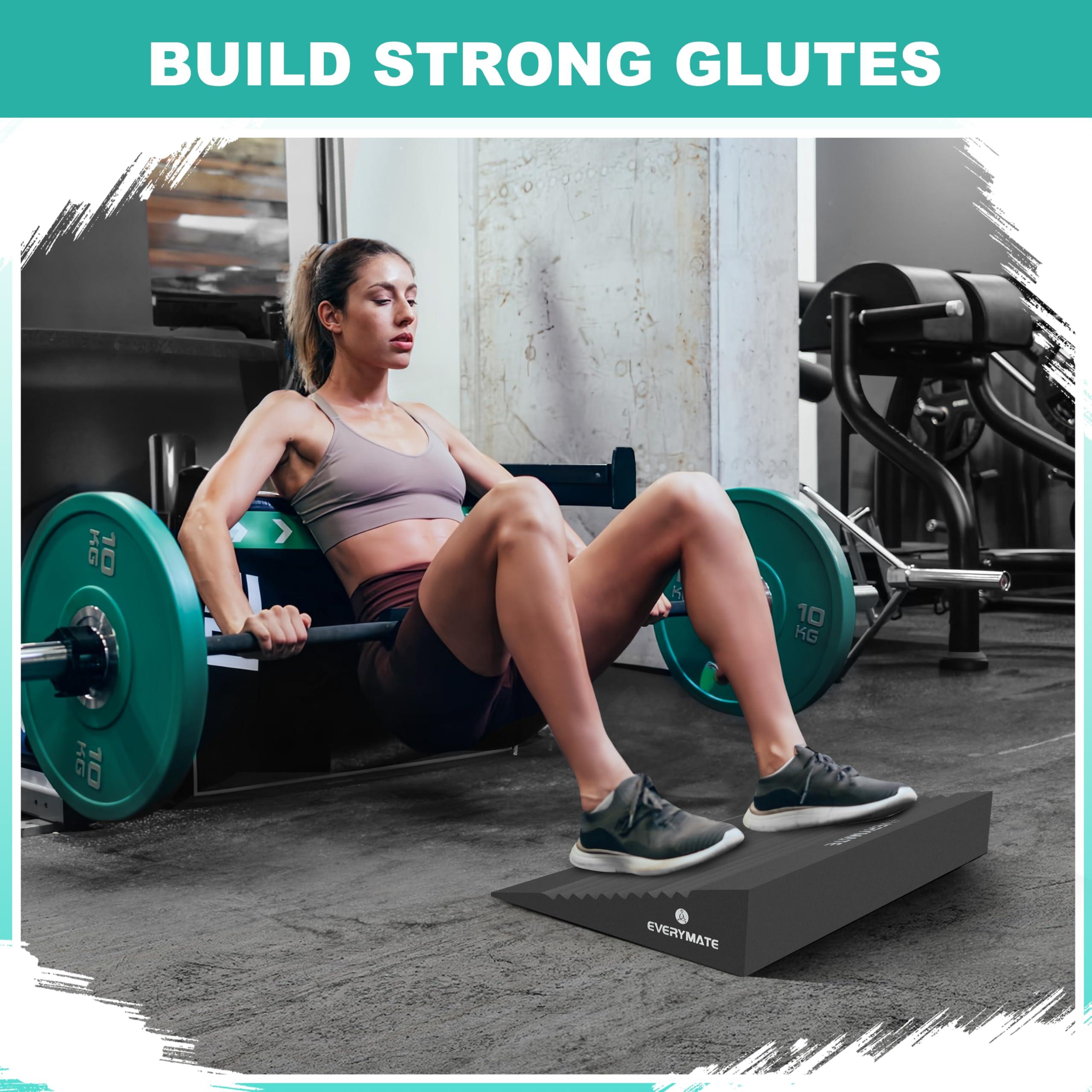 EVERYMATE Squat Wedge, Extra Large Squat Wedge Block, Squat Wedges Weightlifting, Calf Stretching, Slant Board for Squats, Heel Elevated Squat Wedge, Knees Over Toes Squats, Calf Wedge Stretching Block - Image 5
