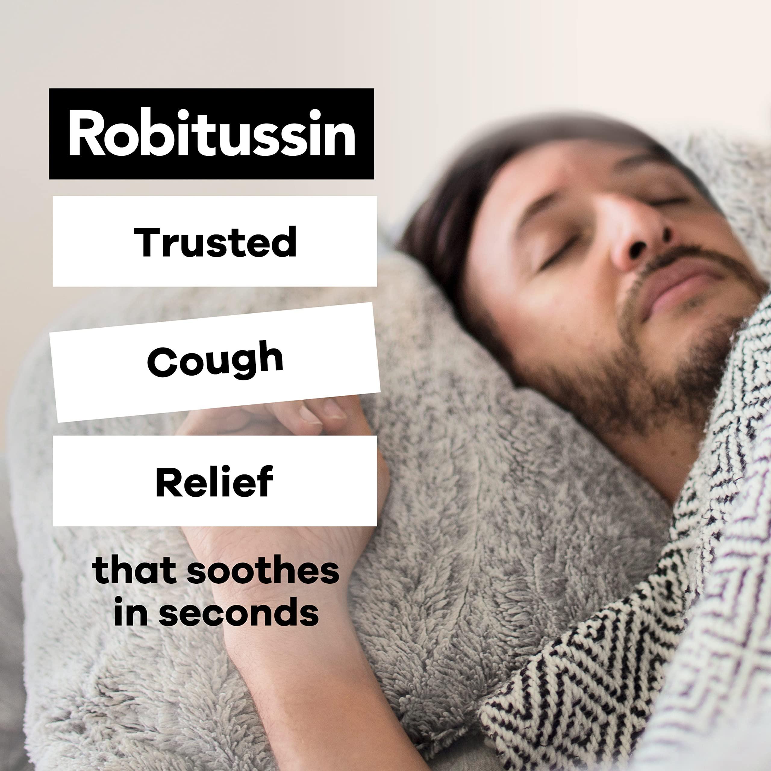 Robitussin Maximum Strength Nighttime Cough DM Max, Adult Formula, Berry Flavor - 8 Fl Oz Bottle - Image 3
