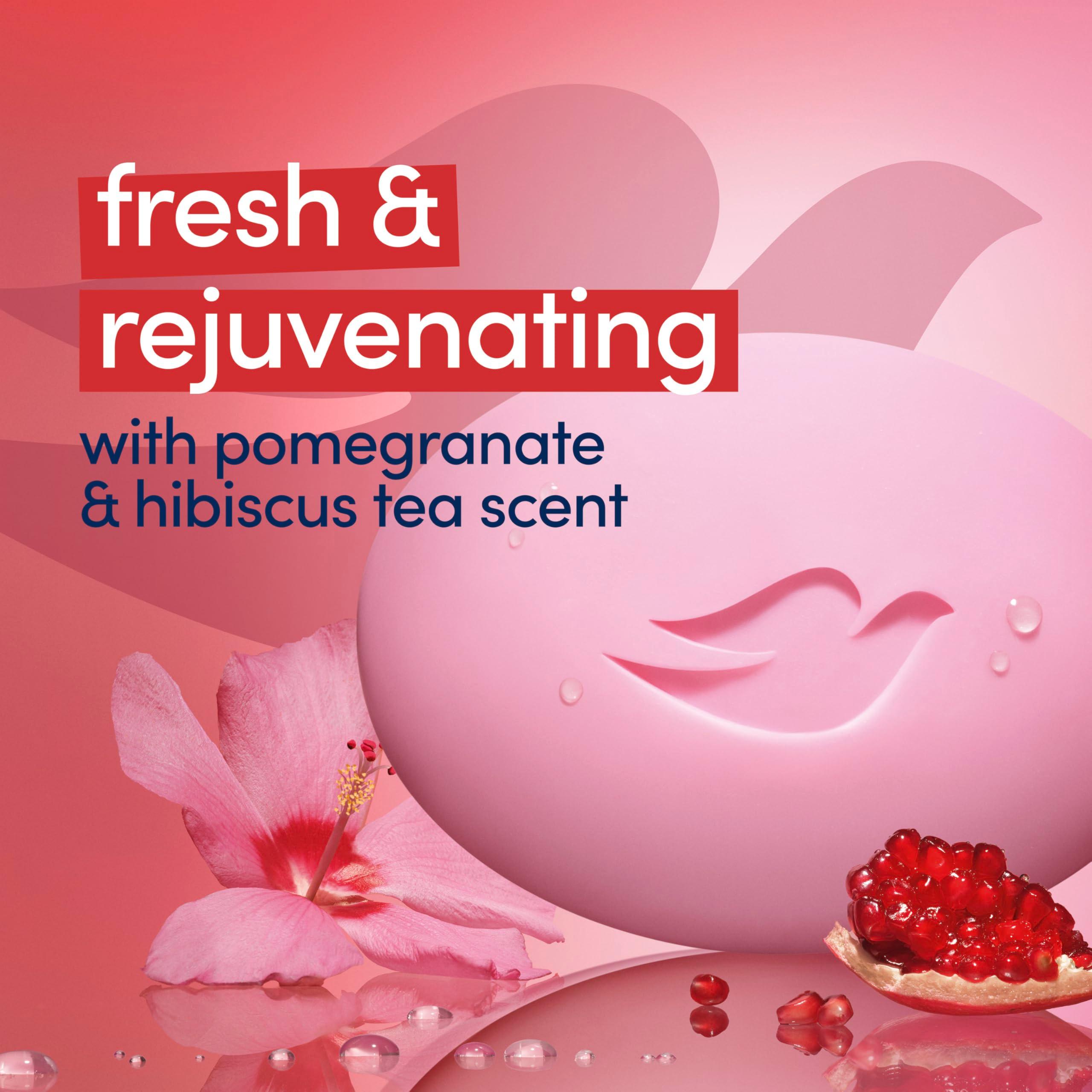 Dove Beauty Bar Soap Rejuvenating Pomegranate & Hibiscus Tea 6 Count for Revitalized Skin, Refreshes Skin 3.75 oz - Image 5