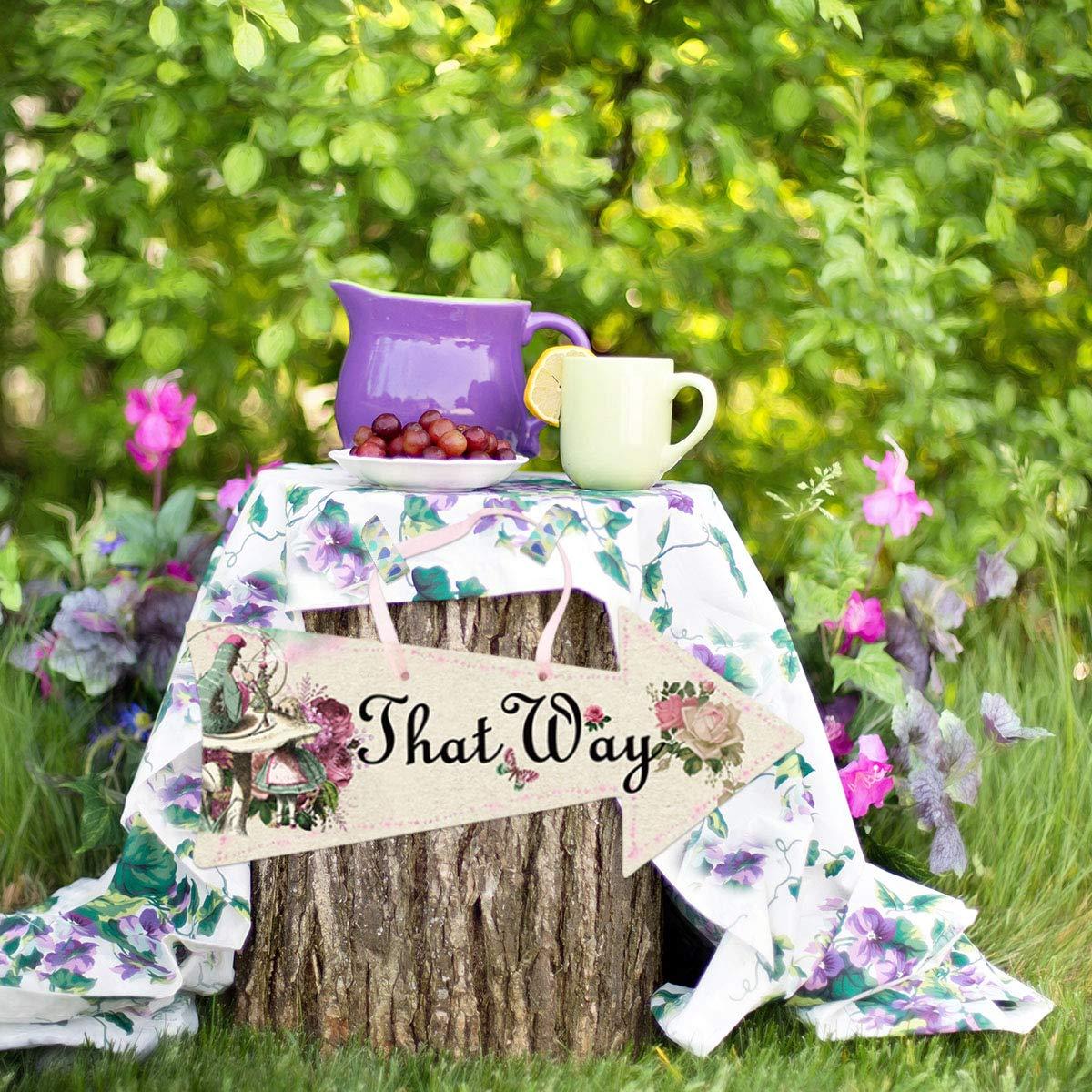 Truly Alice Arrow Hanging Signs Cutouts for Tea Party Decoration 10 Pcs - Image 2