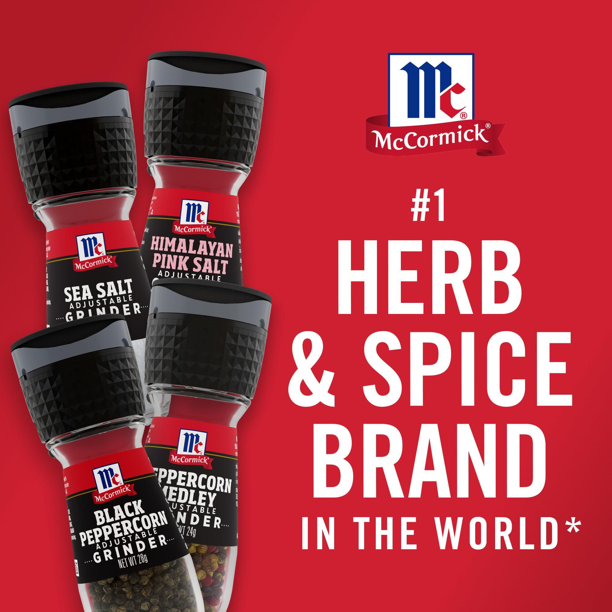 McCormick Salt & Pepper Grinder Variety Pack, Himalayan Pink Salt, Sea Salt, Black Peppercorn, and Peppercorn Medley, 6.47 oz - Image 20