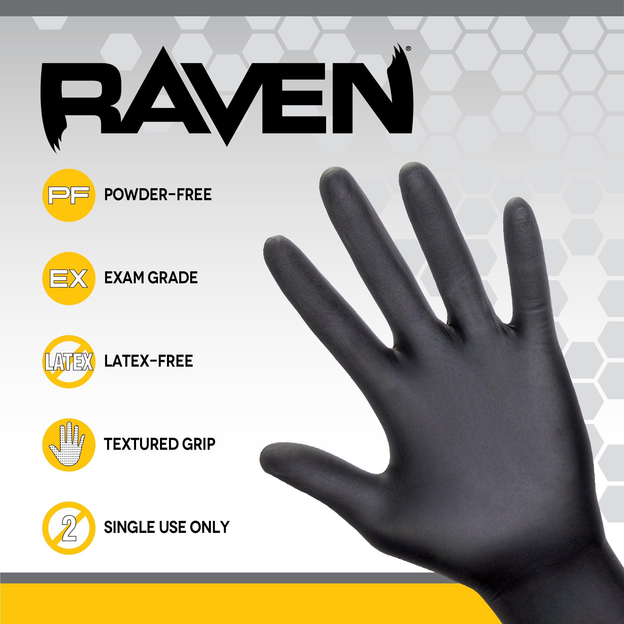 Raven 66519 SAS Safety Powder-Free Nitrile Disposable Glove, X-Large, 7 mil Thick, Pack of 100 - Image 2