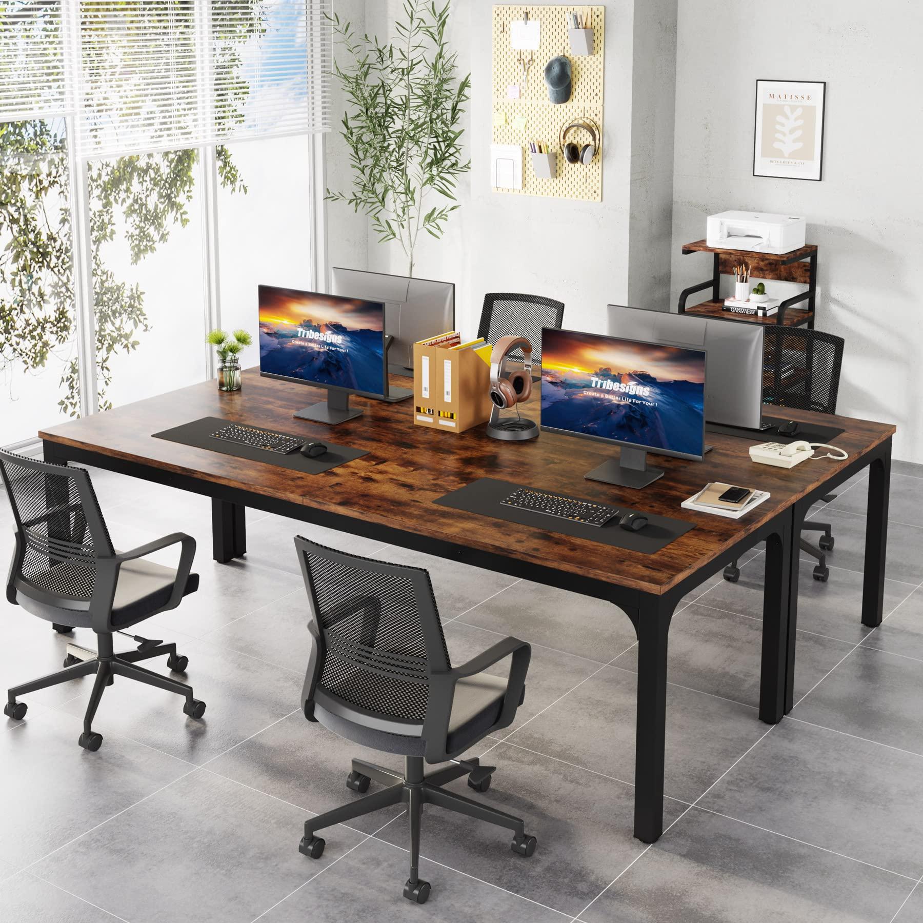 Tribesigns 78.7 Inches Extra Long Computer Desk 2 Person Desk, Double Long Desk, Workstaion for Home Office - Image 8