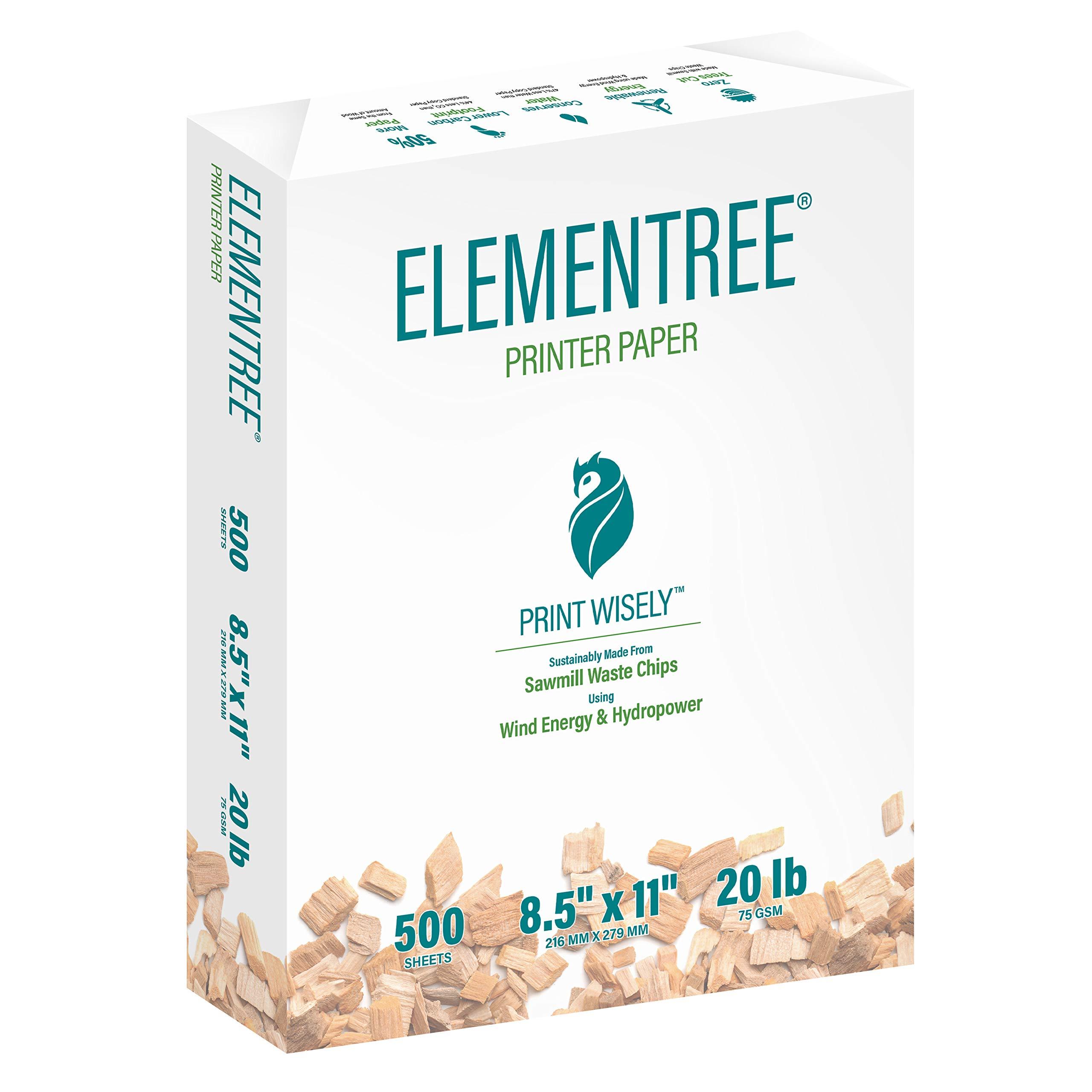 Elementree Sustainable Printer Paper Case 8.5" x 11" – Made from Sawmill Waste – 20 lb Copy & Multipurpose Computer Paper – 2500 Sheets – Made in the USA - Printer & Copier Compatible (00918C) - Image 3