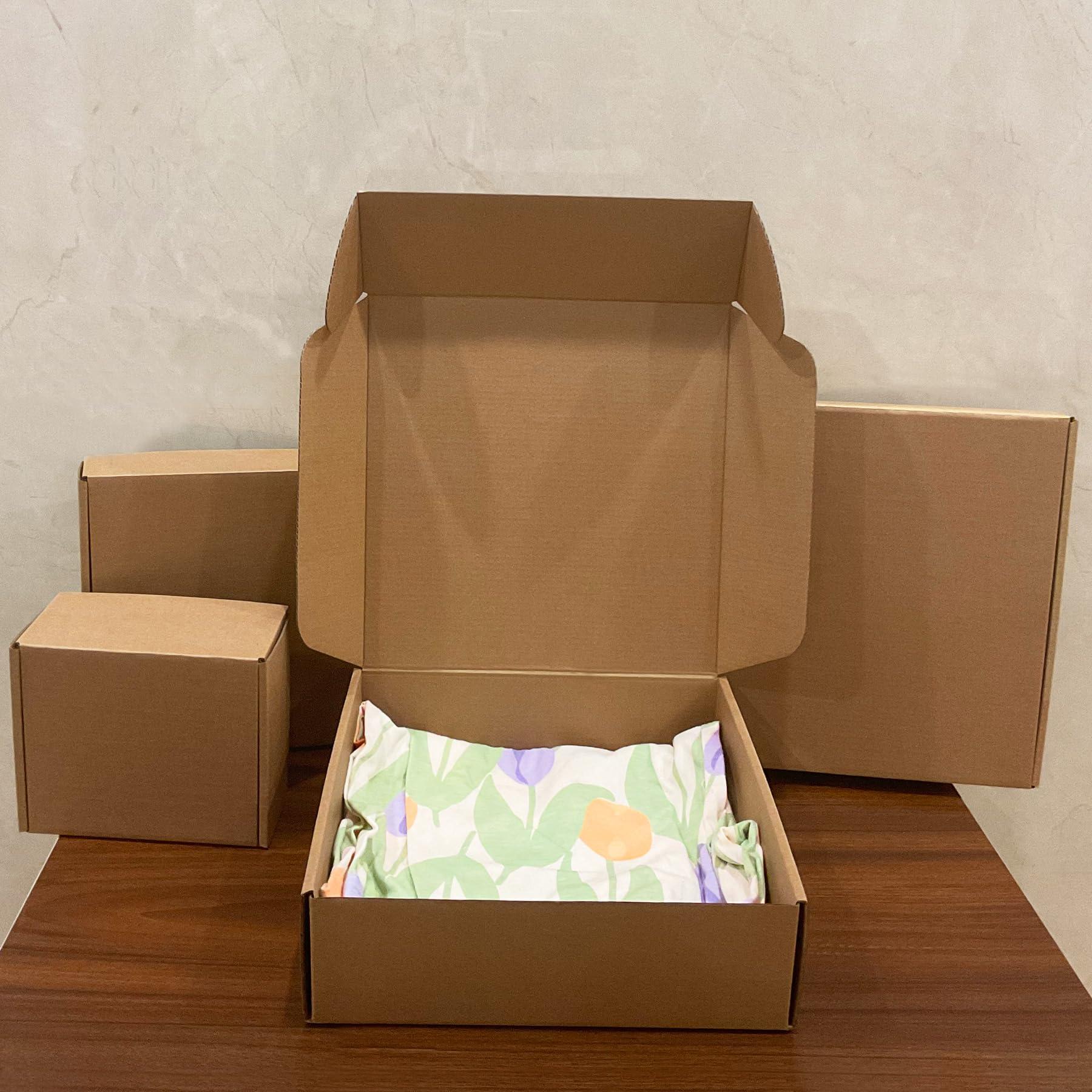 10x10x3 inch Shipping Boxes，Bulk 20 Pack，Brown Corrugated Mailers Cardboard Literature Mailer Box for Packaging Business, Mailing,Moving and Storage，Small Gift Boxes for Wrapping Mailing Present - Image 7