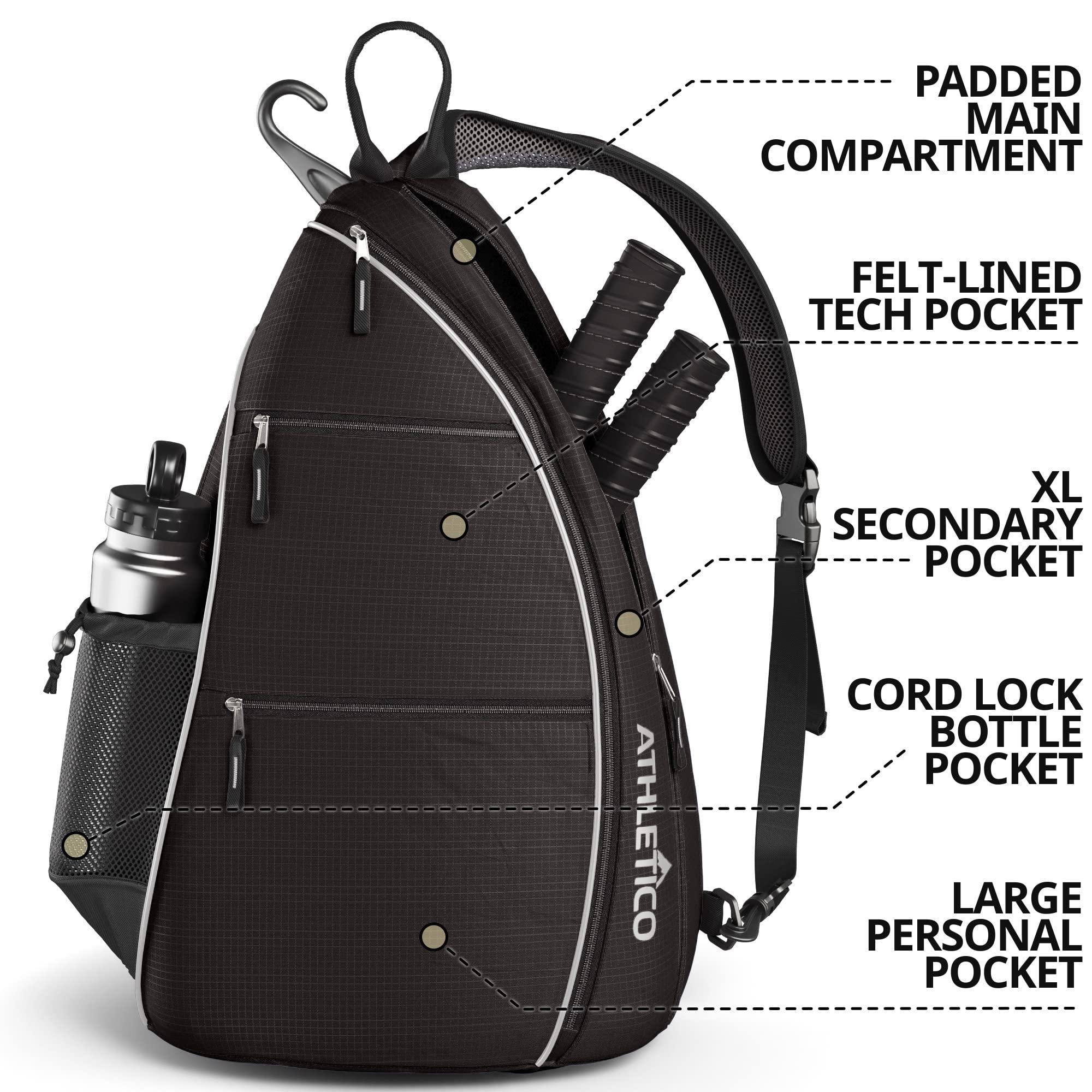 Athletico Sling Bag - Crossbody Backpack for Pickleball, Tennis, Racketball, and Travel for Men and Women - Image 2